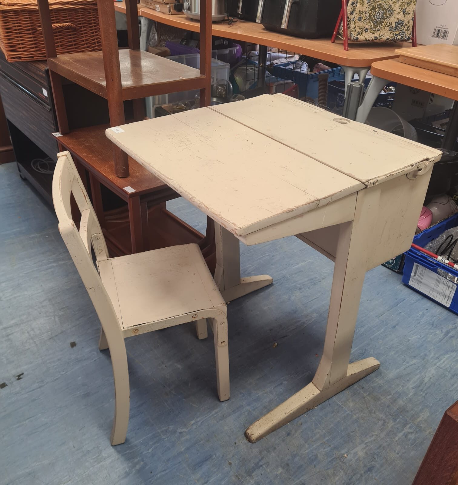 Vintage School Desk And Chair