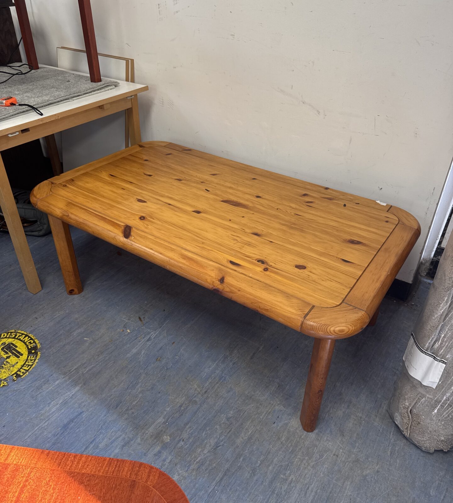 Chunky pine coffee table 51” length