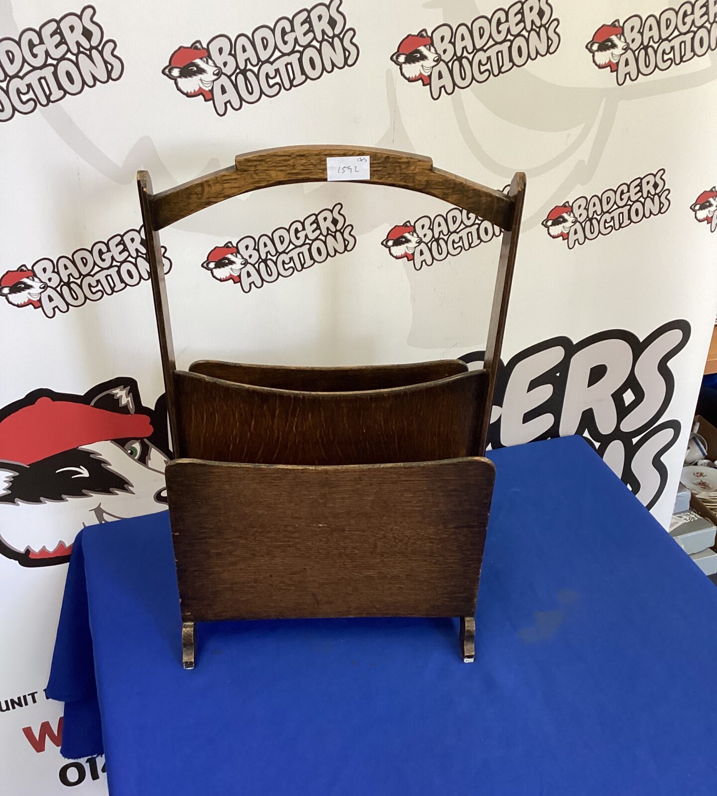 Vintage Mahogany Magazine Rack