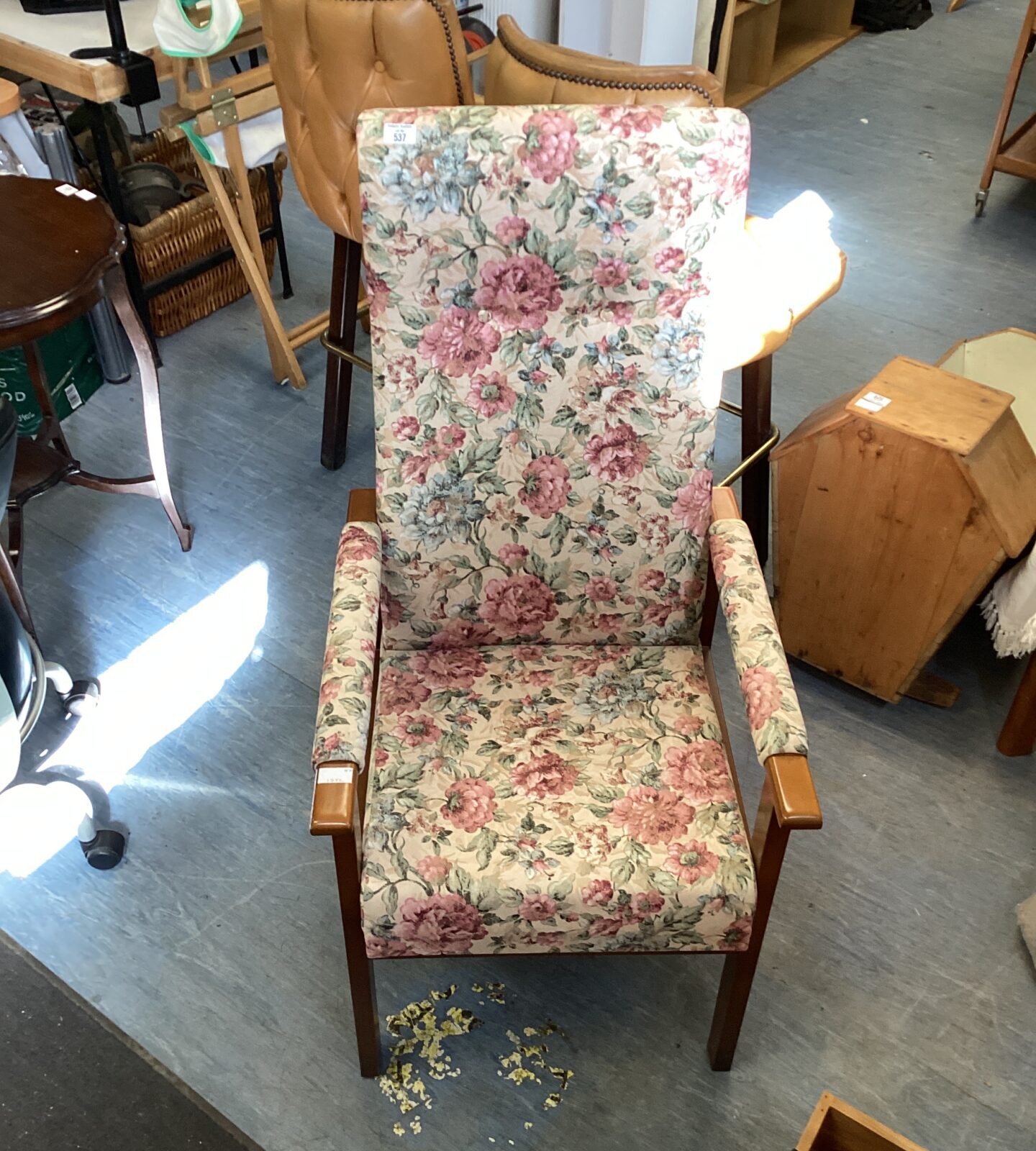 Floral pattern armchair