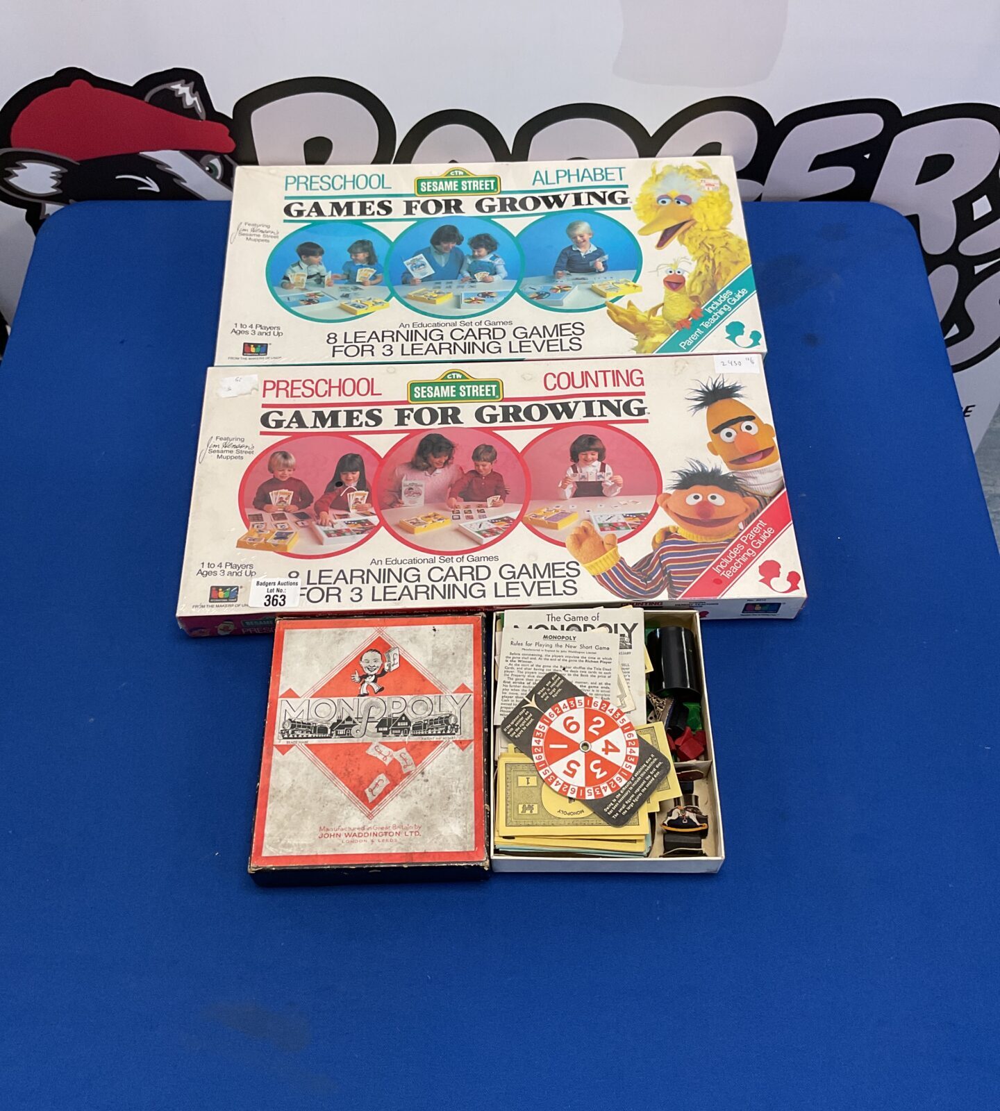 Mixed board games inc two sealed sesame street card games and monopoly