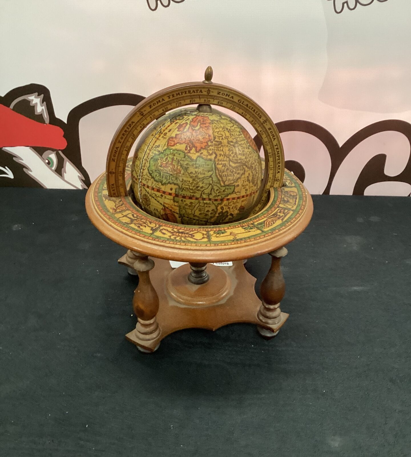 Vintage desk top Wooden Globe