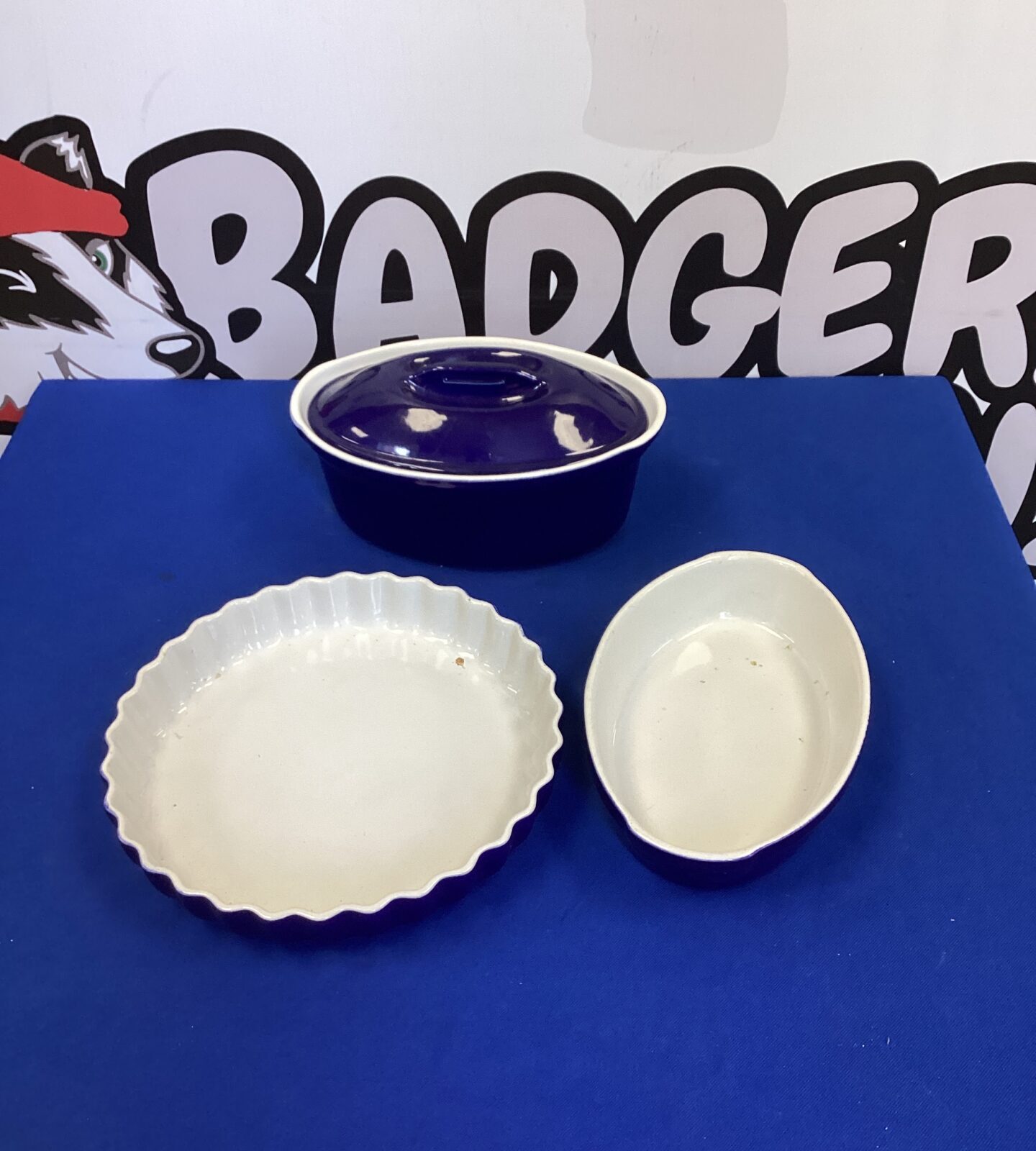 Set of Blue kitchen Pots