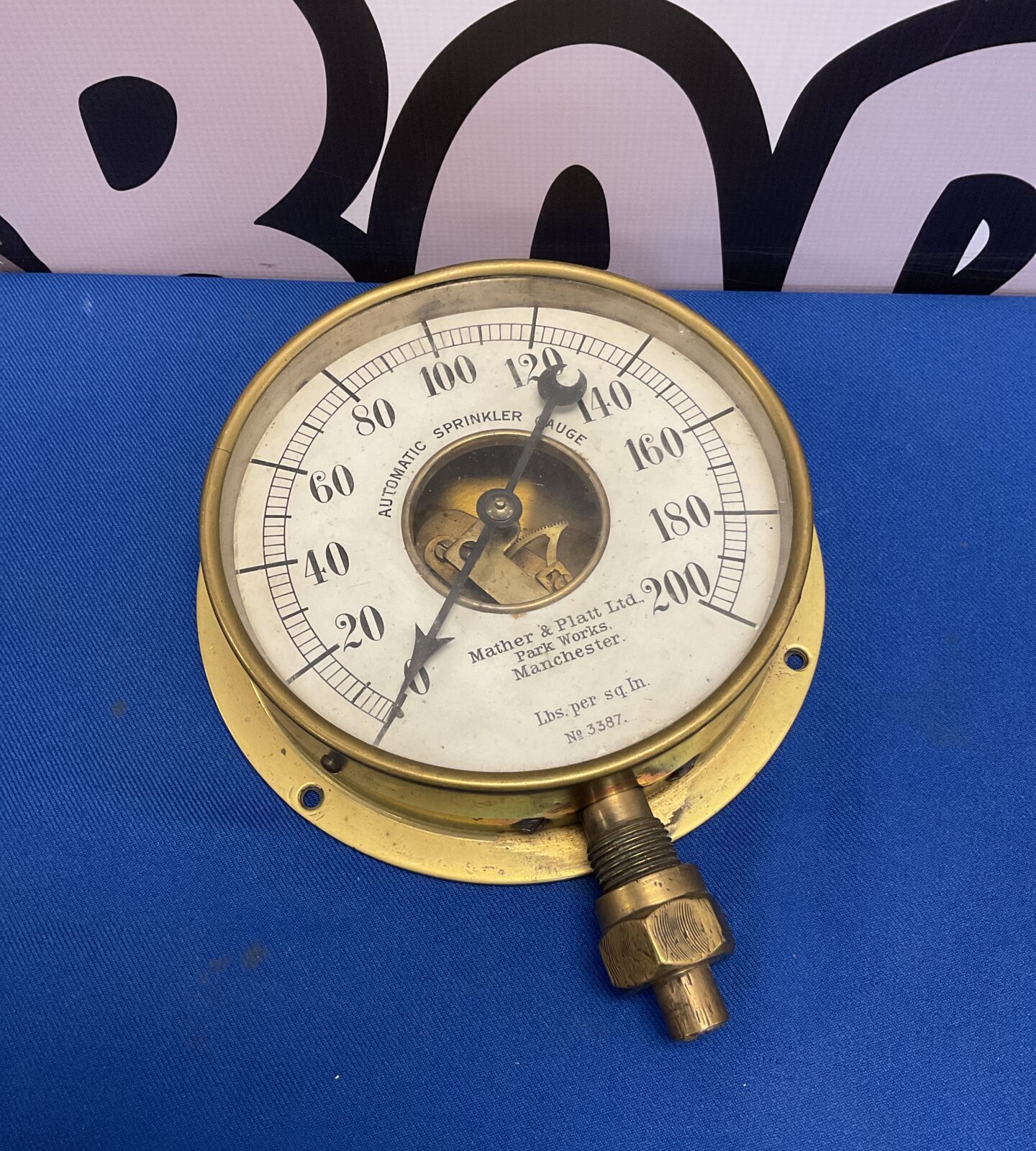 Vintage mather & platt ltd pressure gauge