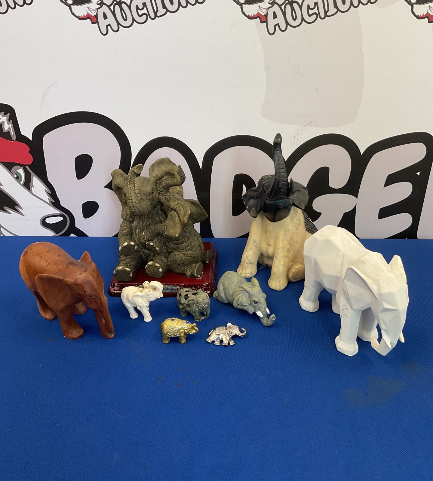Collection of elephant ornaments