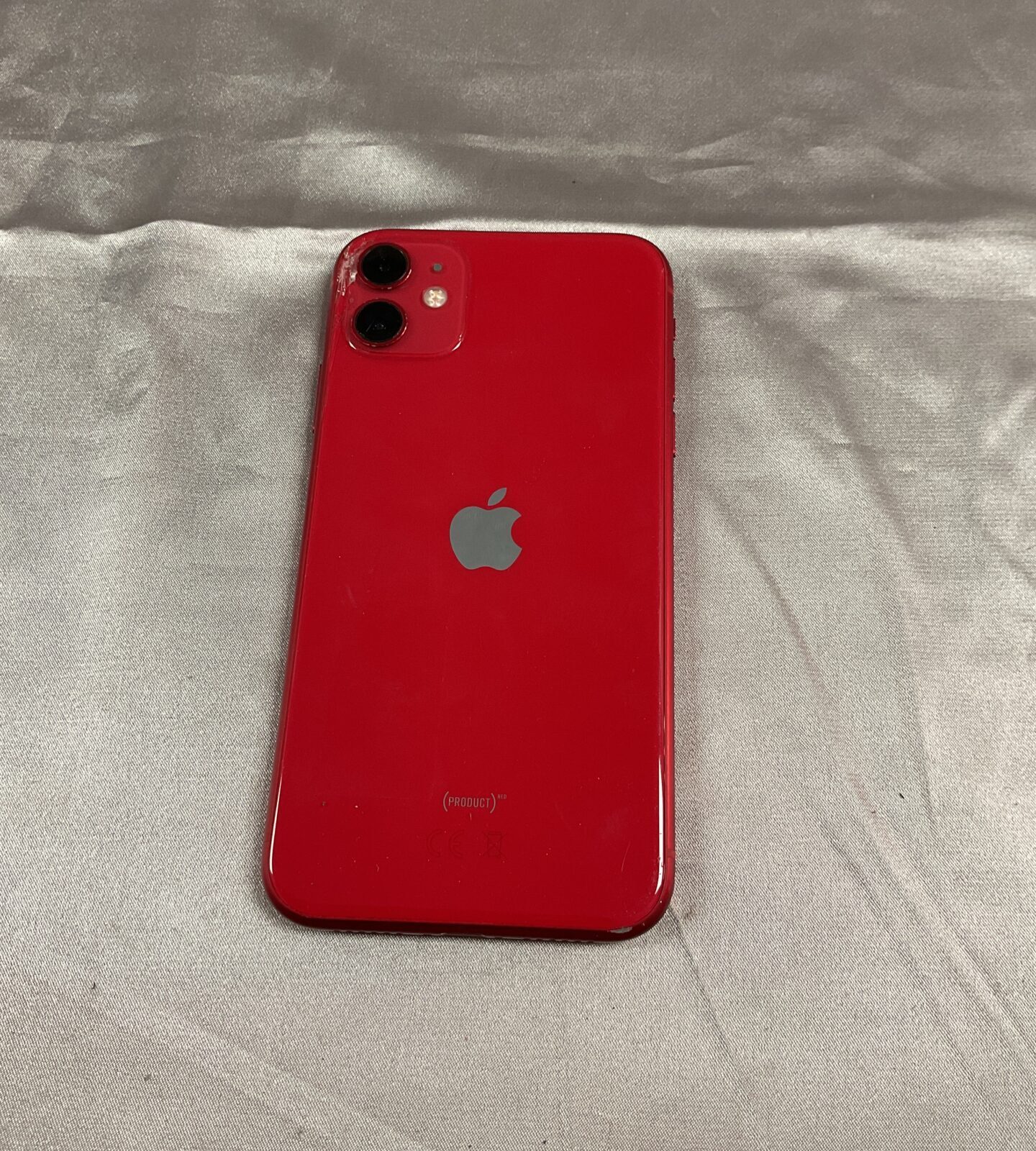 Apple iPhone 11 red project working but locked screen cracked
