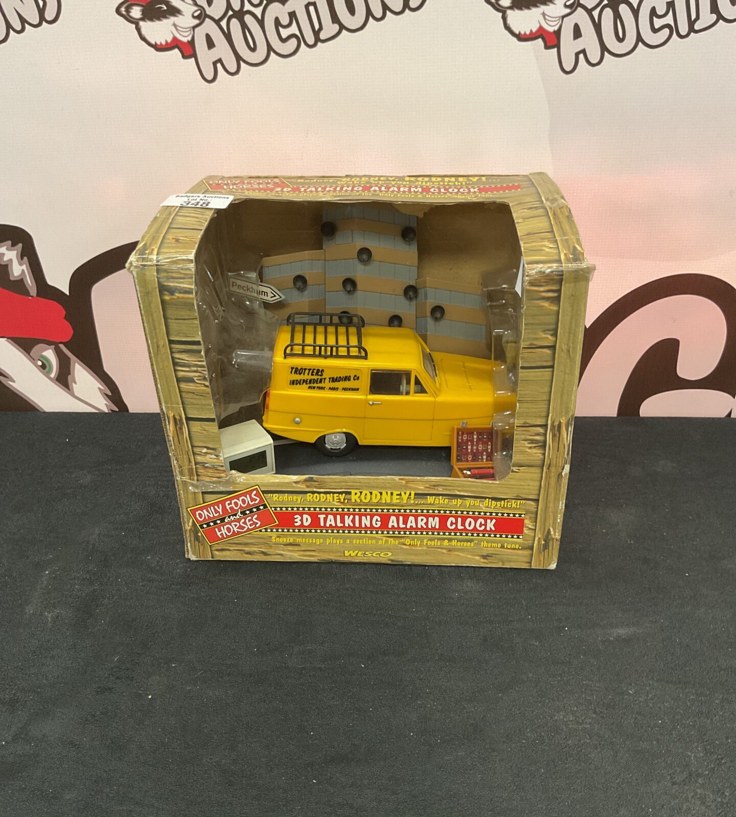 Retro Wesco Only Fools and horses 3d talking alarm clock
