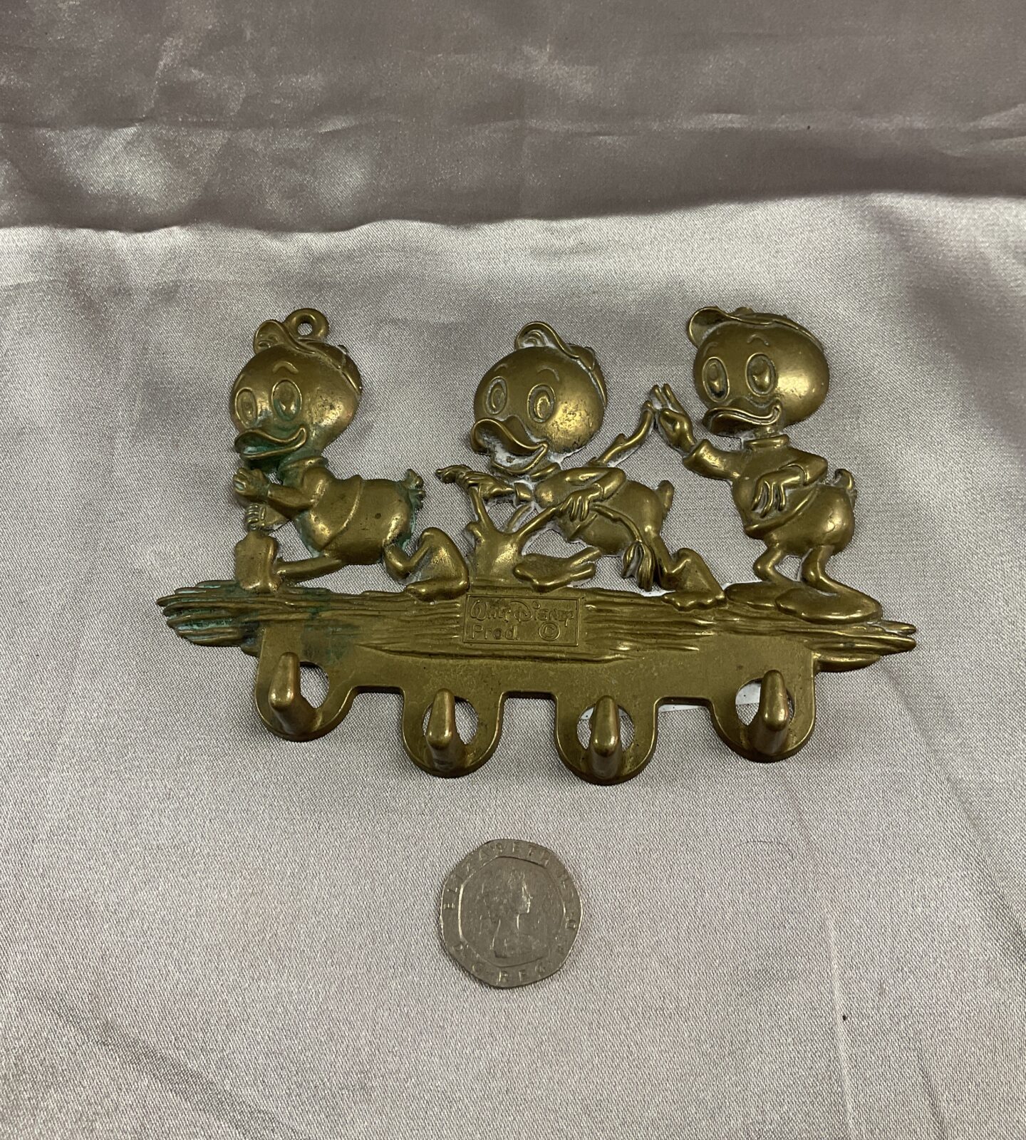 Walt  Disney huey dewey and louie brass key hook