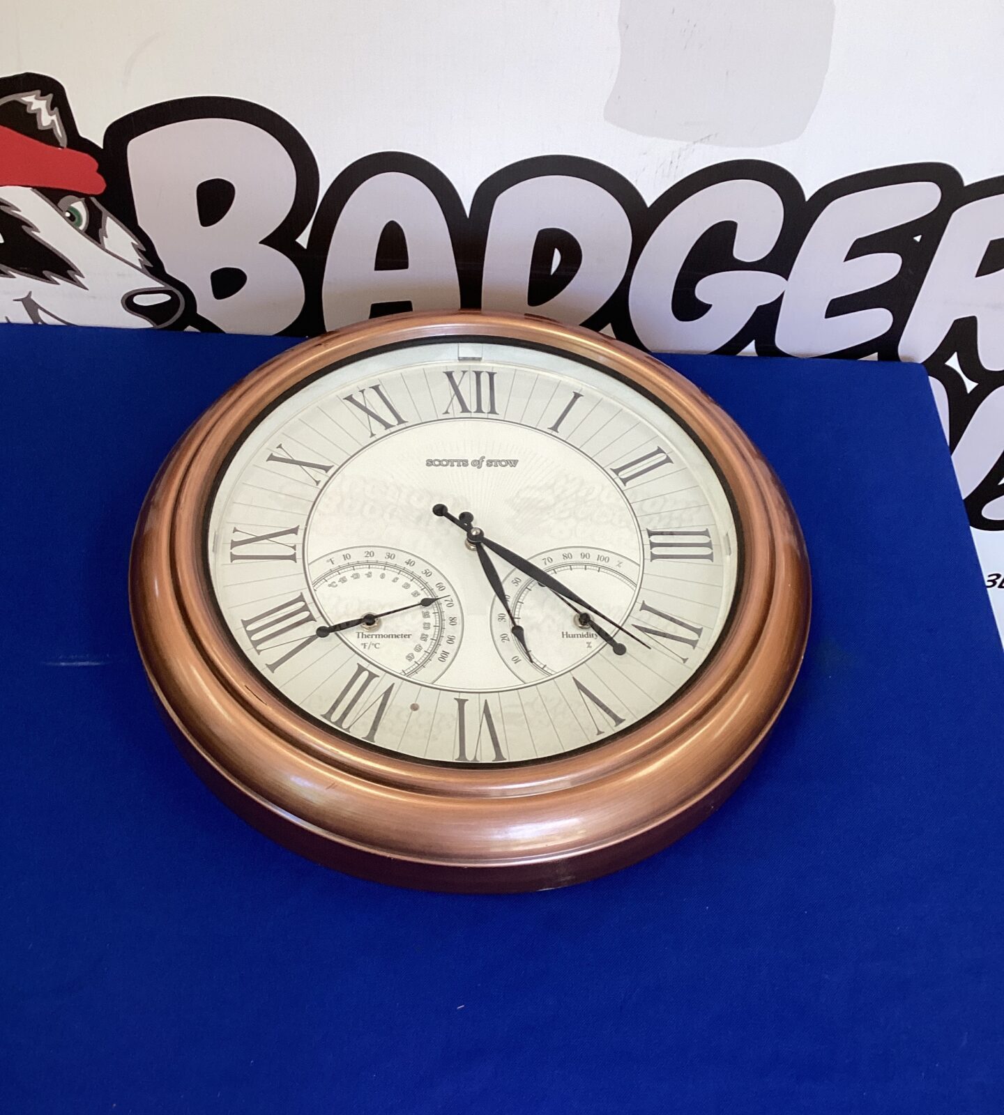 Stotts of Stow Wall Barometer Clock