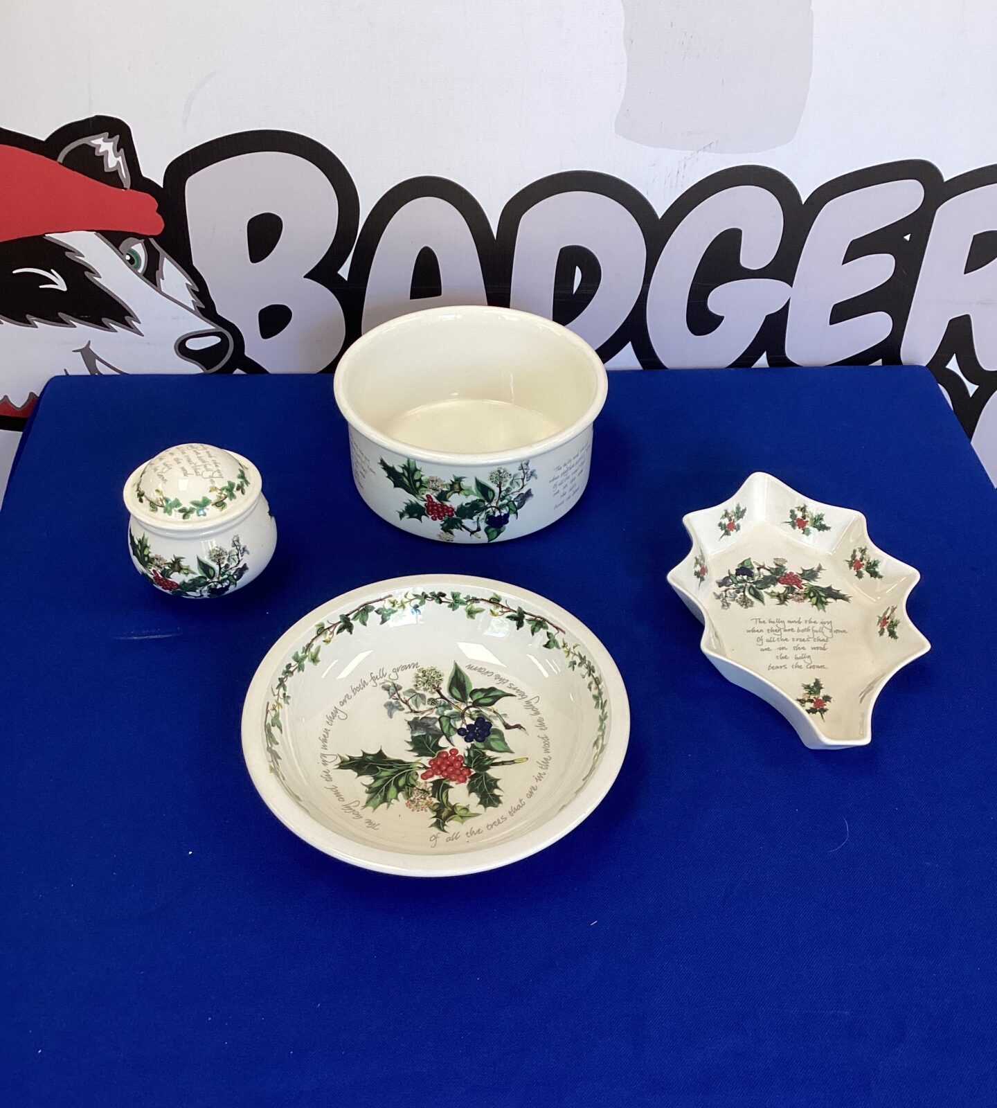 Selection of Portmeirion Christmas Pottery