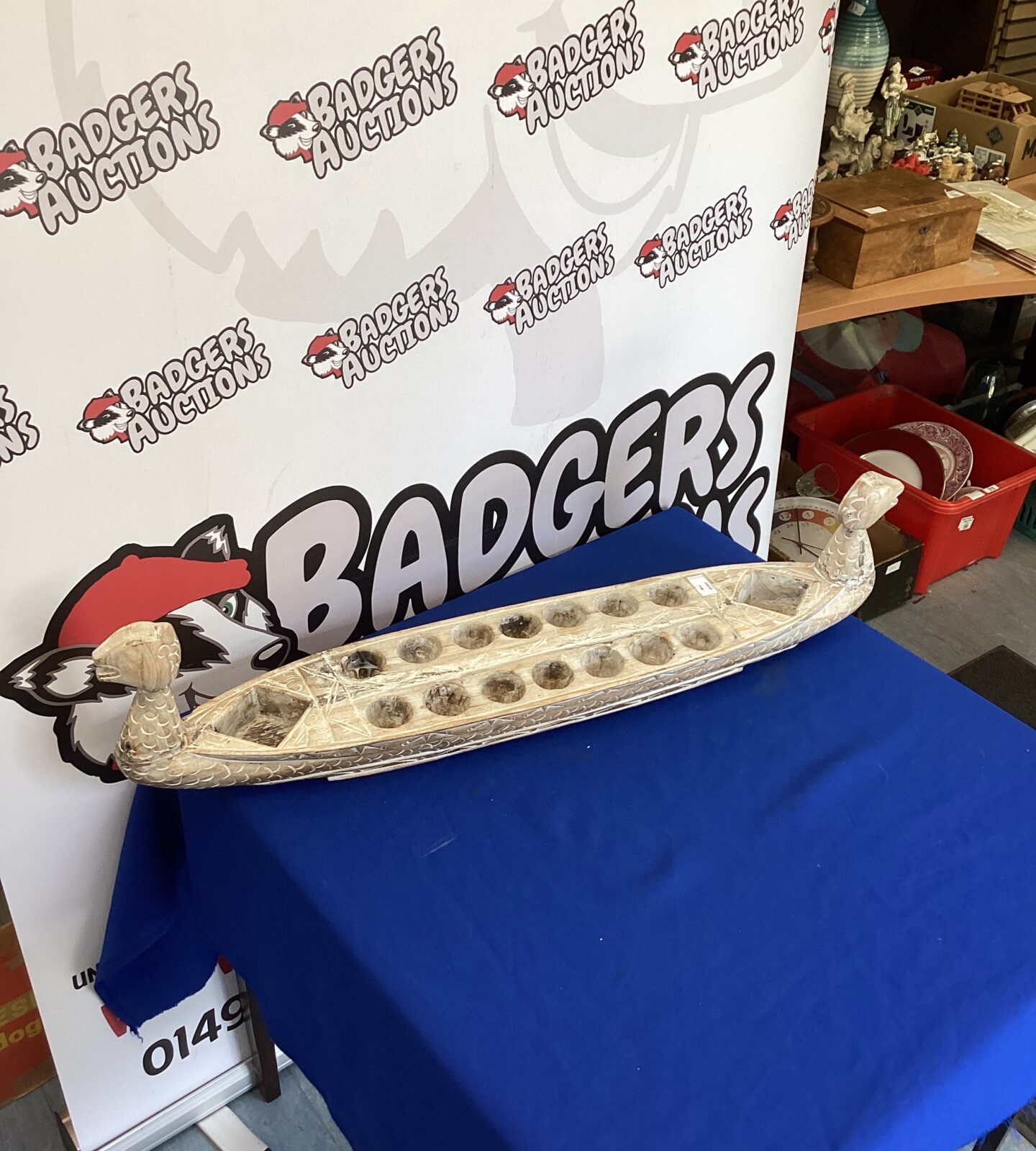 Wooden Dragon Boat 24” Long