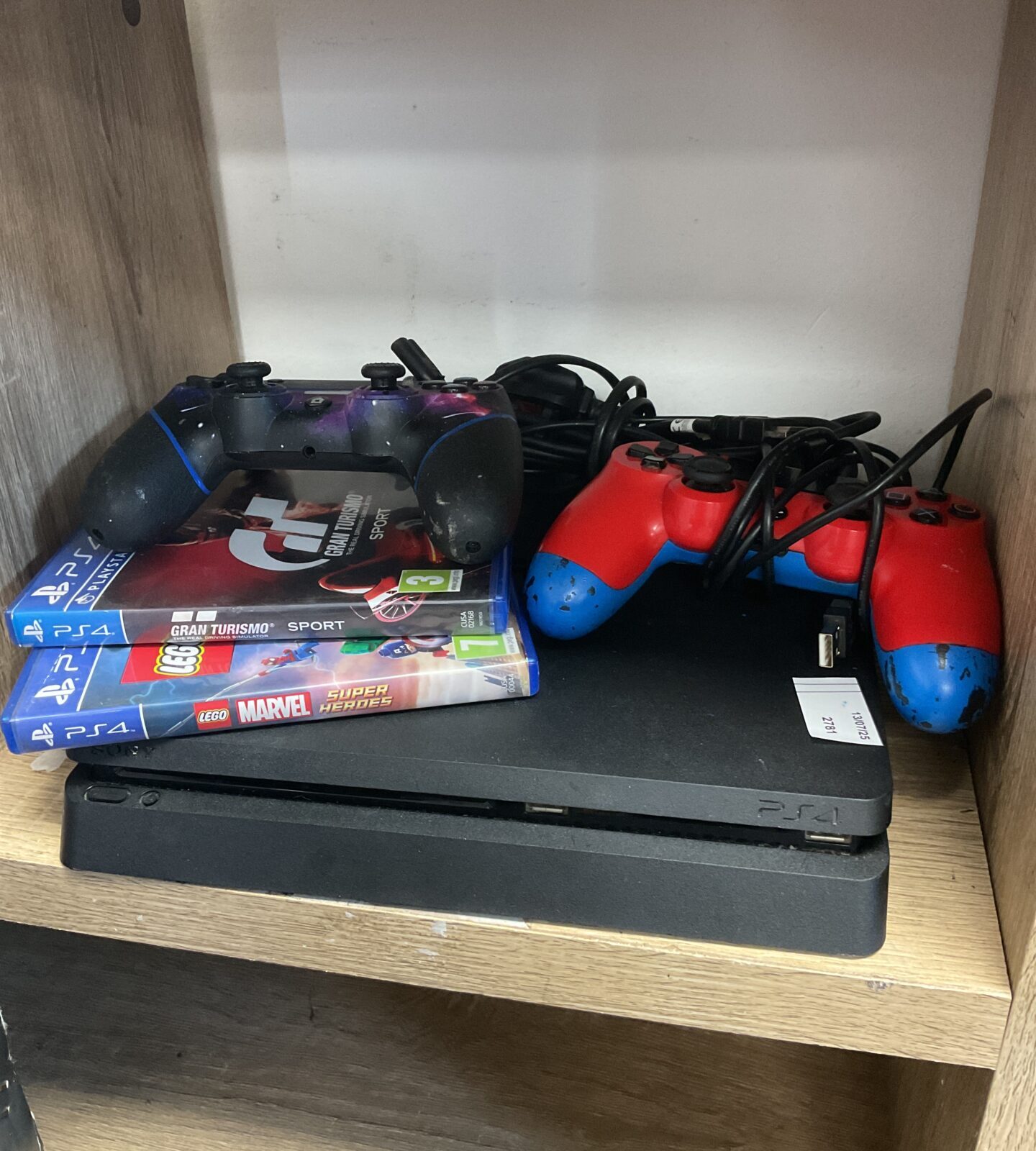 Sony PlayStation 4 ps4 slim console bundle with controllers & games