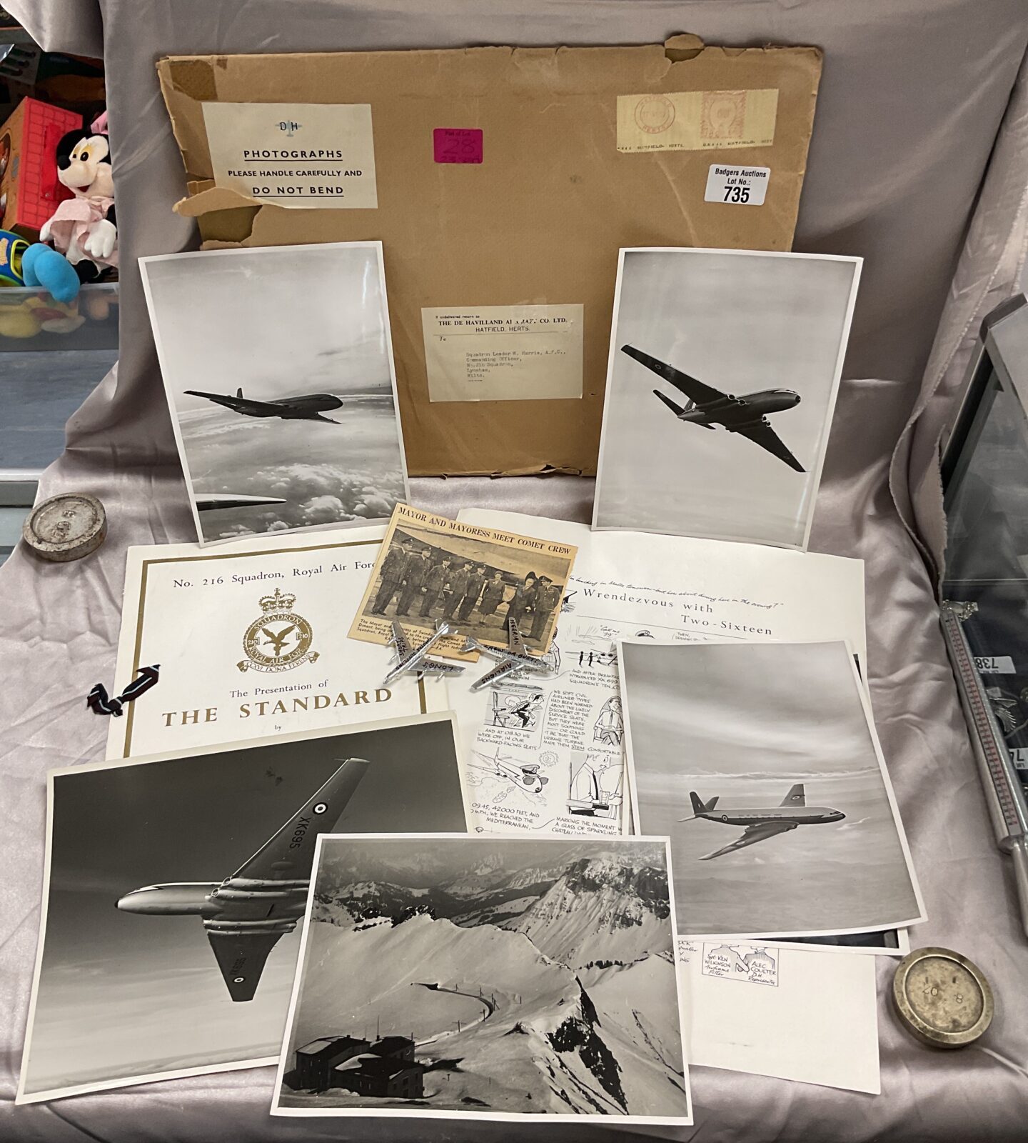 Collection of 216 Squadron RAF  Lynham and comet photographs and ephemera