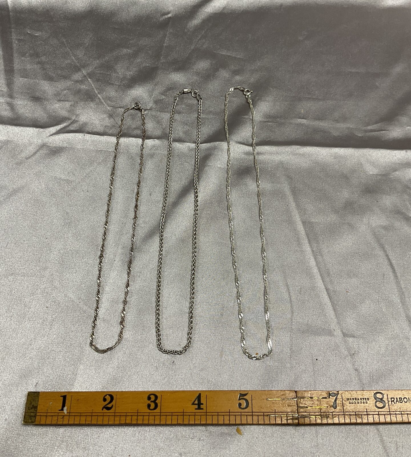 Three 925 Silver Chain necklaces