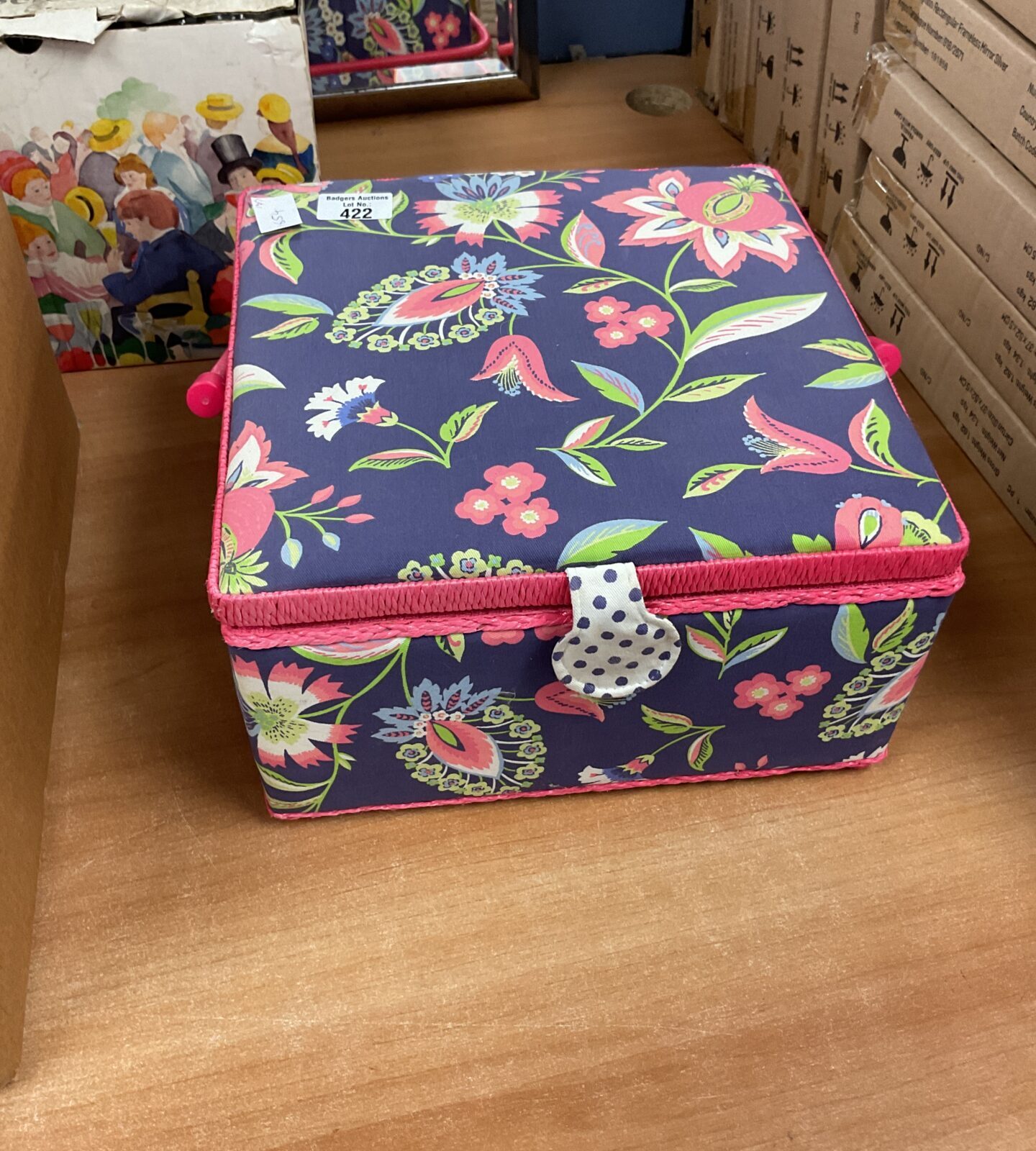 Small sewing box with contents