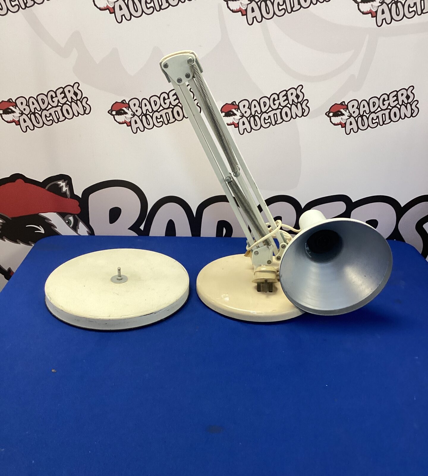 Angle poise style lamp with spare base