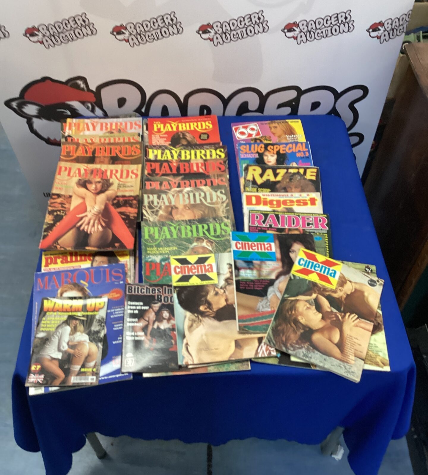 Box of adult magazines inc playbirds, cinema X & razzle