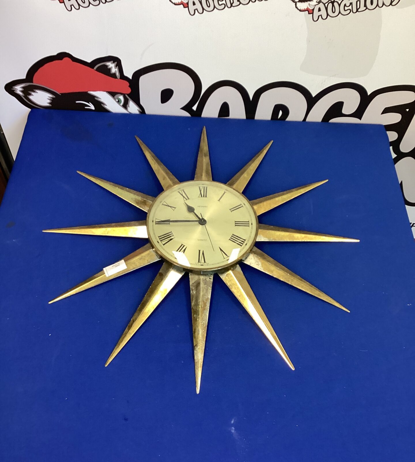Metamec Quartz Sunburst Wall Clock