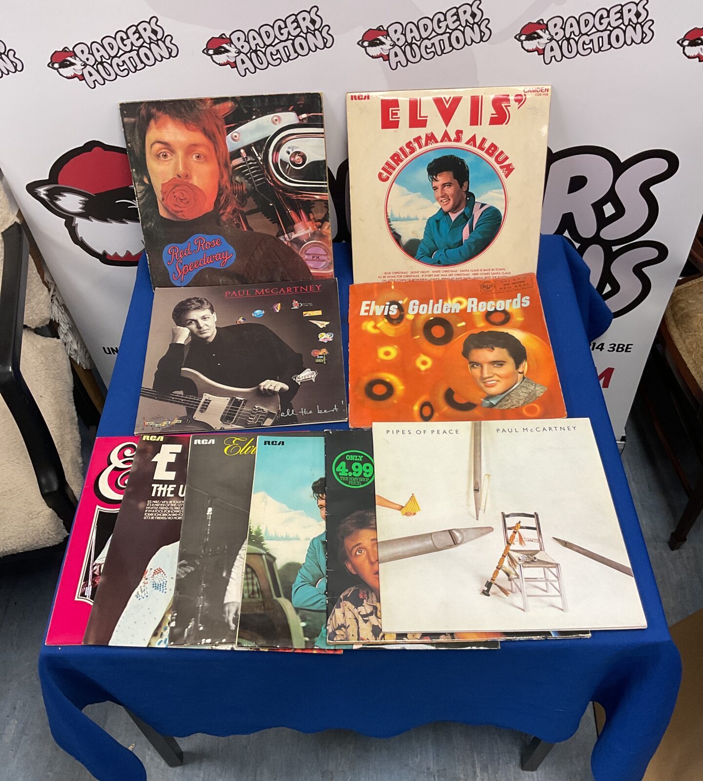 Lot of Paul McCartney and Elvis Vinyl records