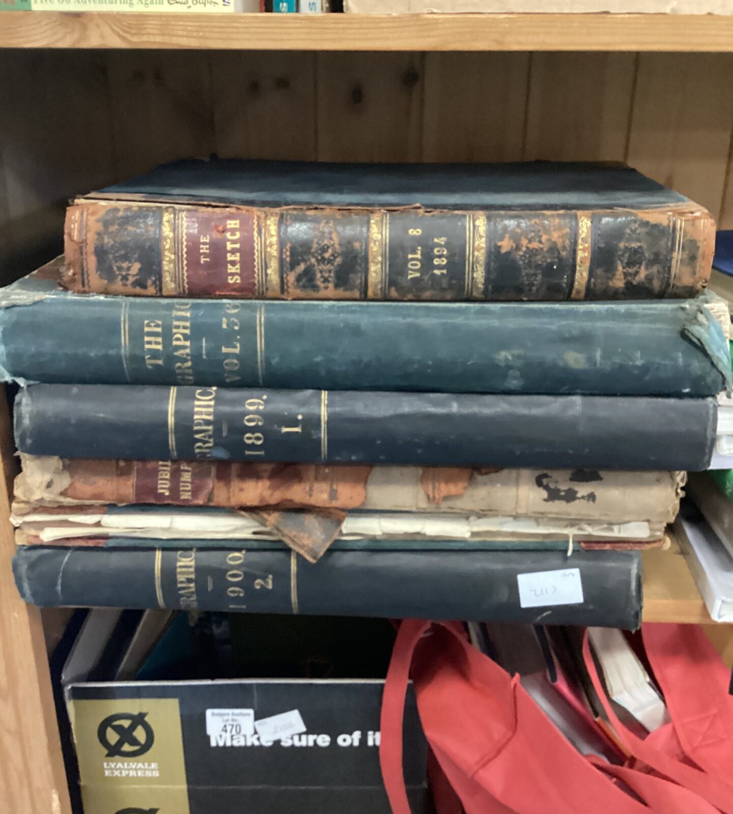 set of six antique books inc the graphic & the sketch