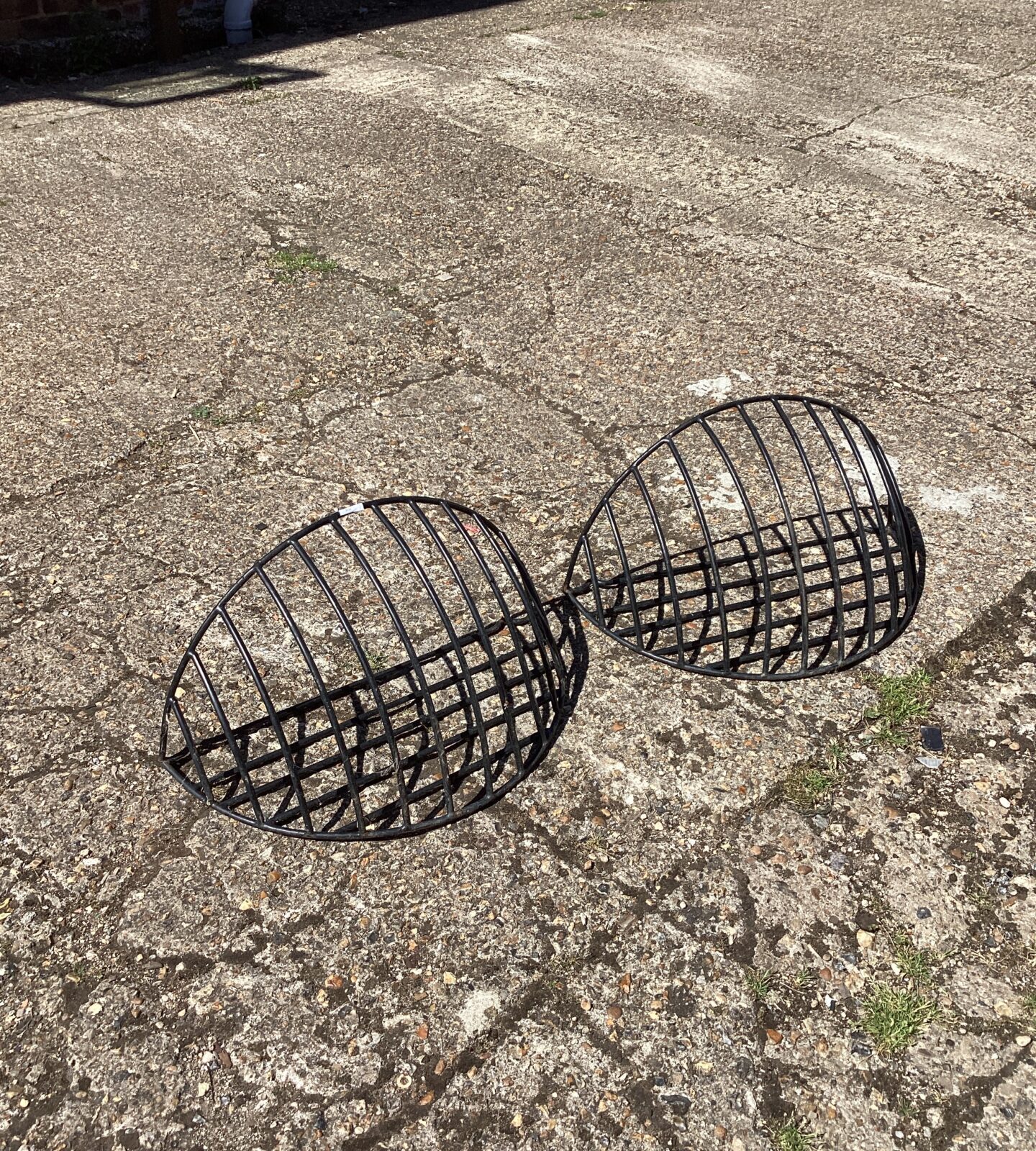 Two metal Wall planters