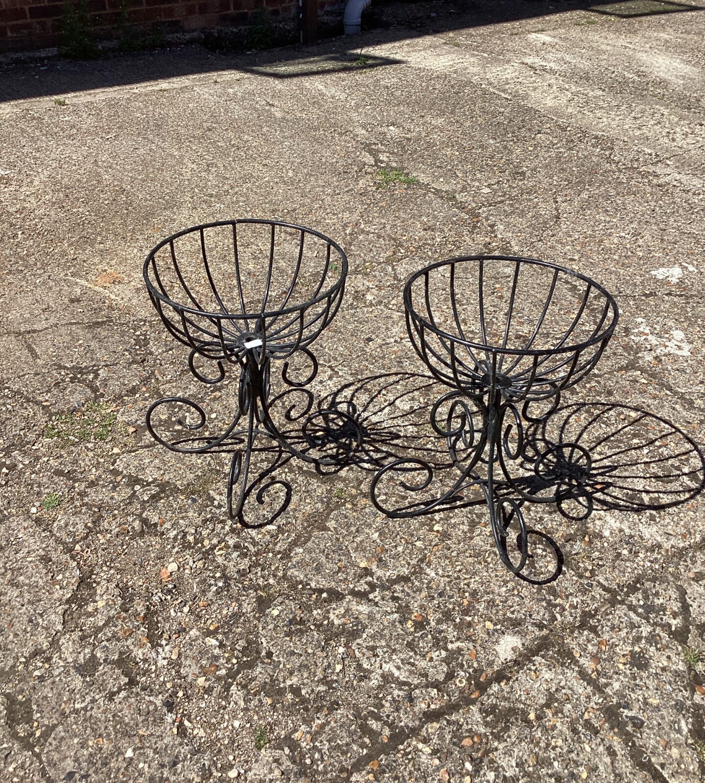 Two metal Garden flower planter Stands