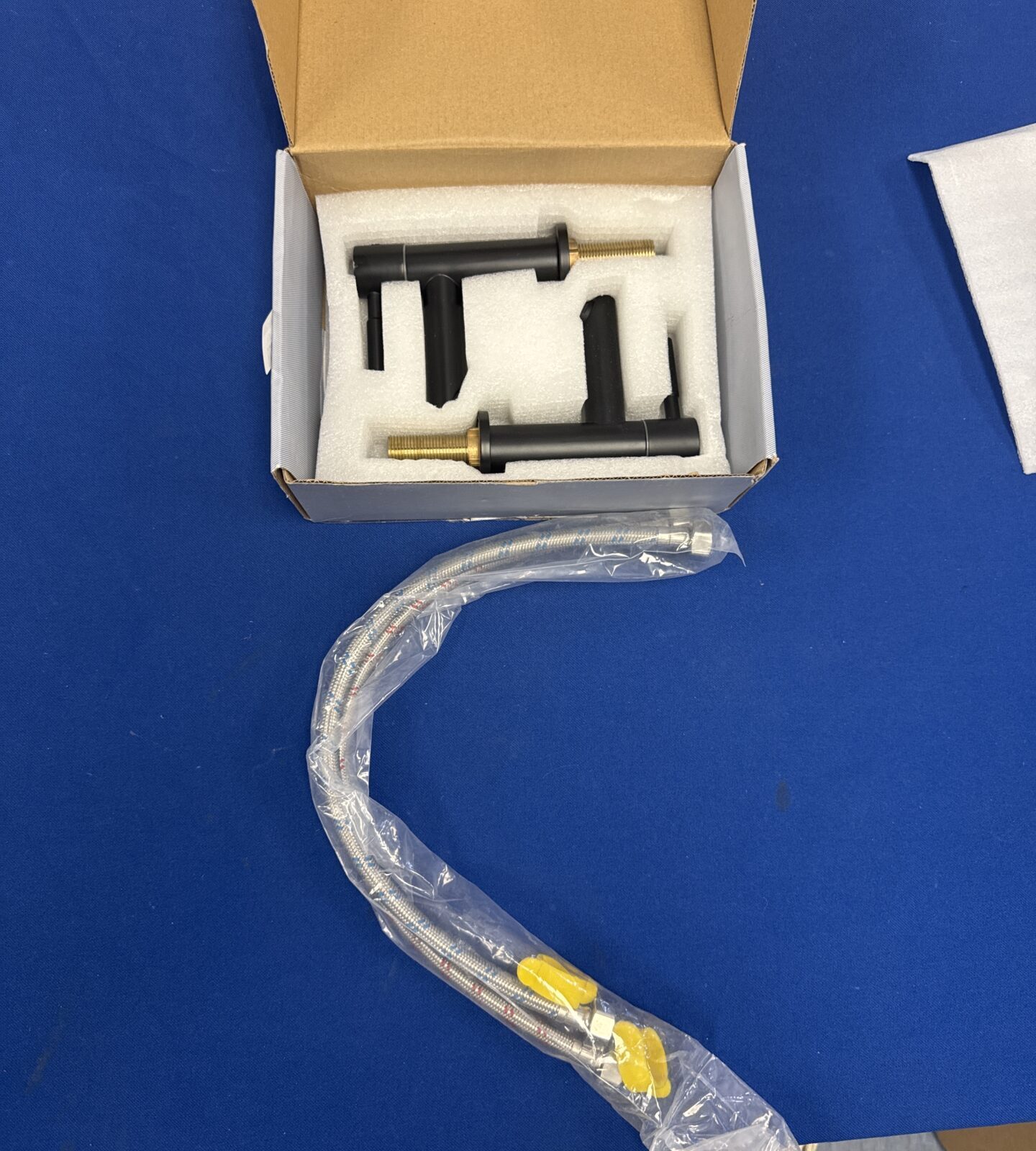 Pair of Matt black basin taps - new