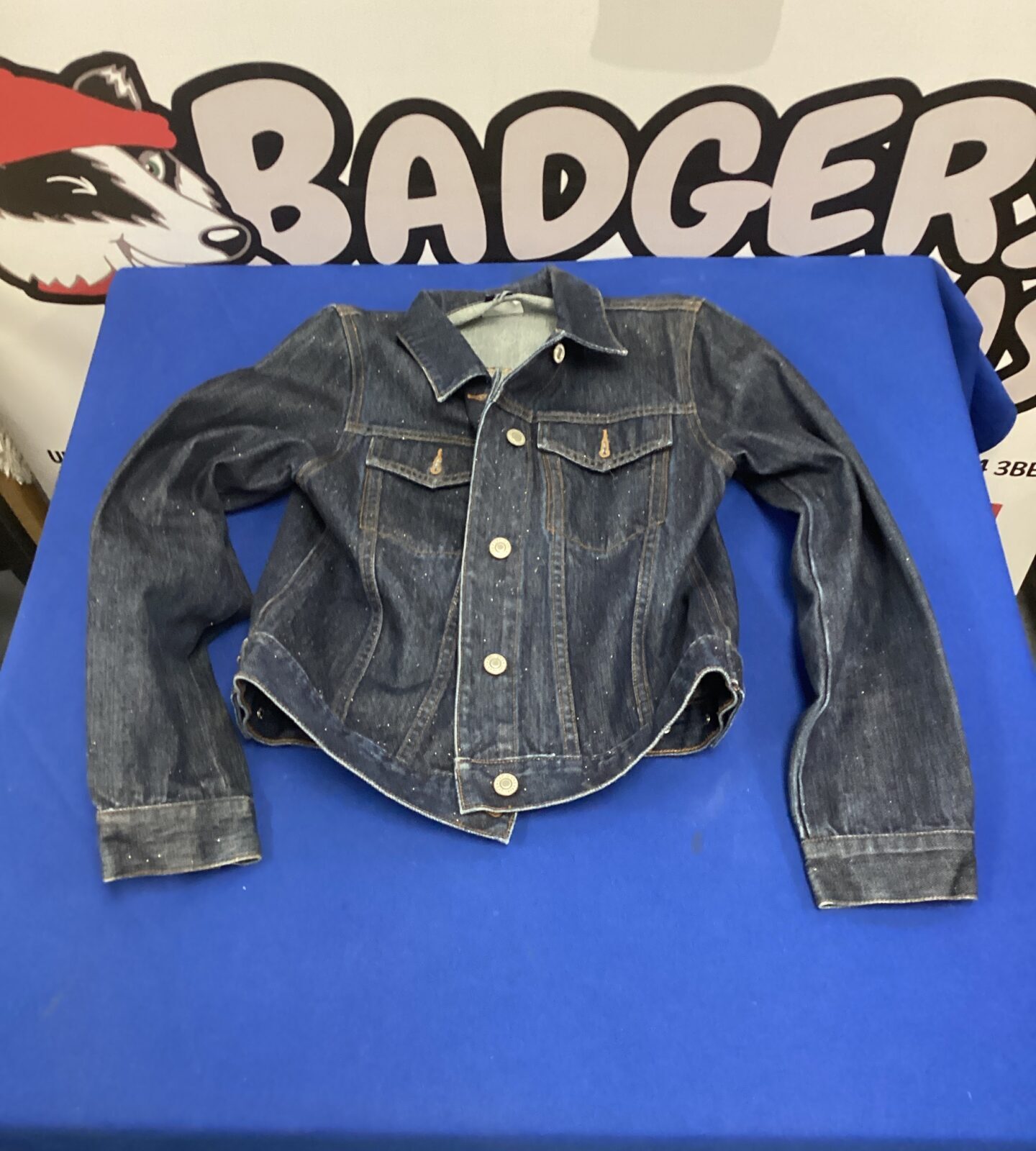 Gap glittery Denim jacket childs size