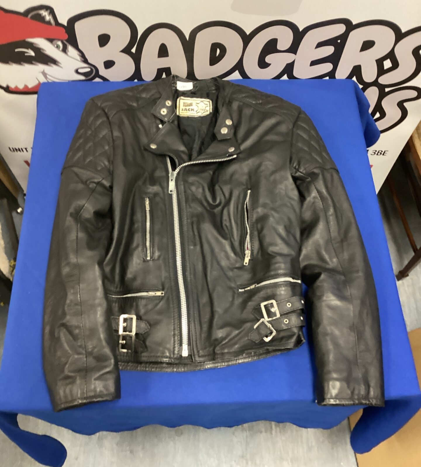 Jack black leather jacket size 38