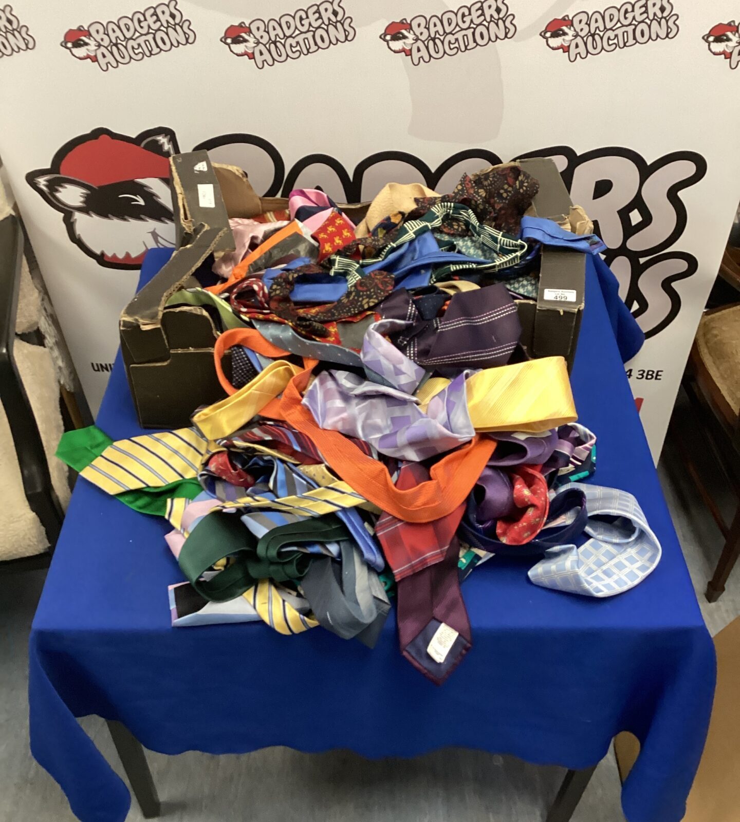 Box of assorted ties