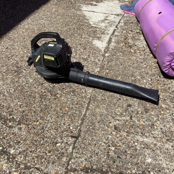 McCulloch petrol leaf blower for garden maintenance and clearing leaves.