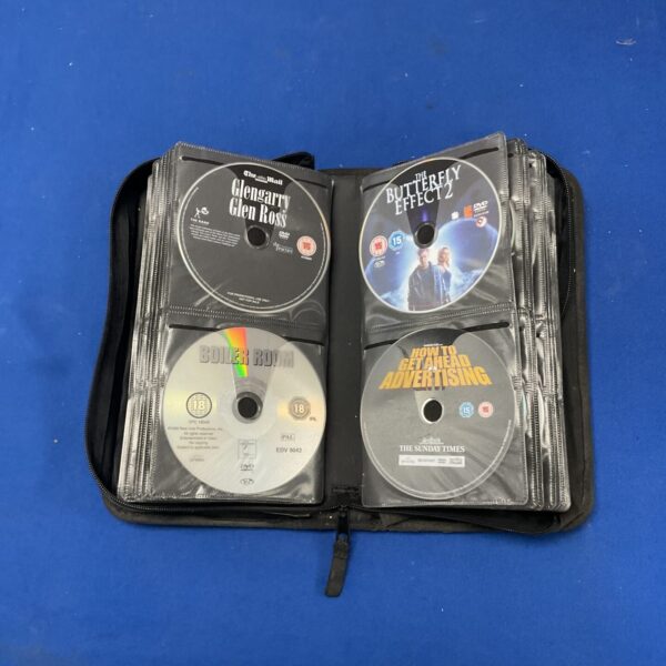 Case full of assorted DVDs