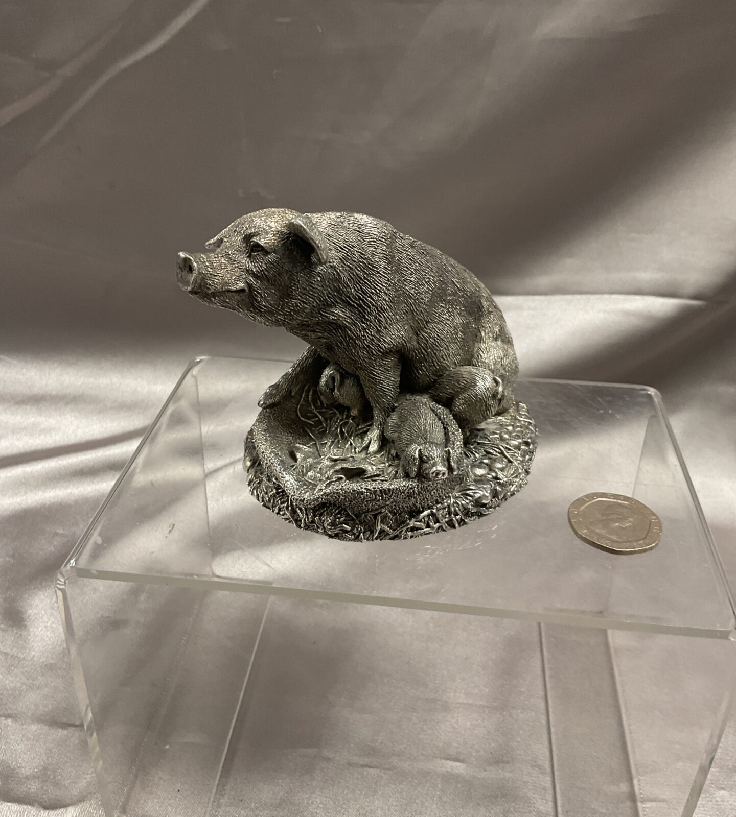 hallmarked silver country artists pig
