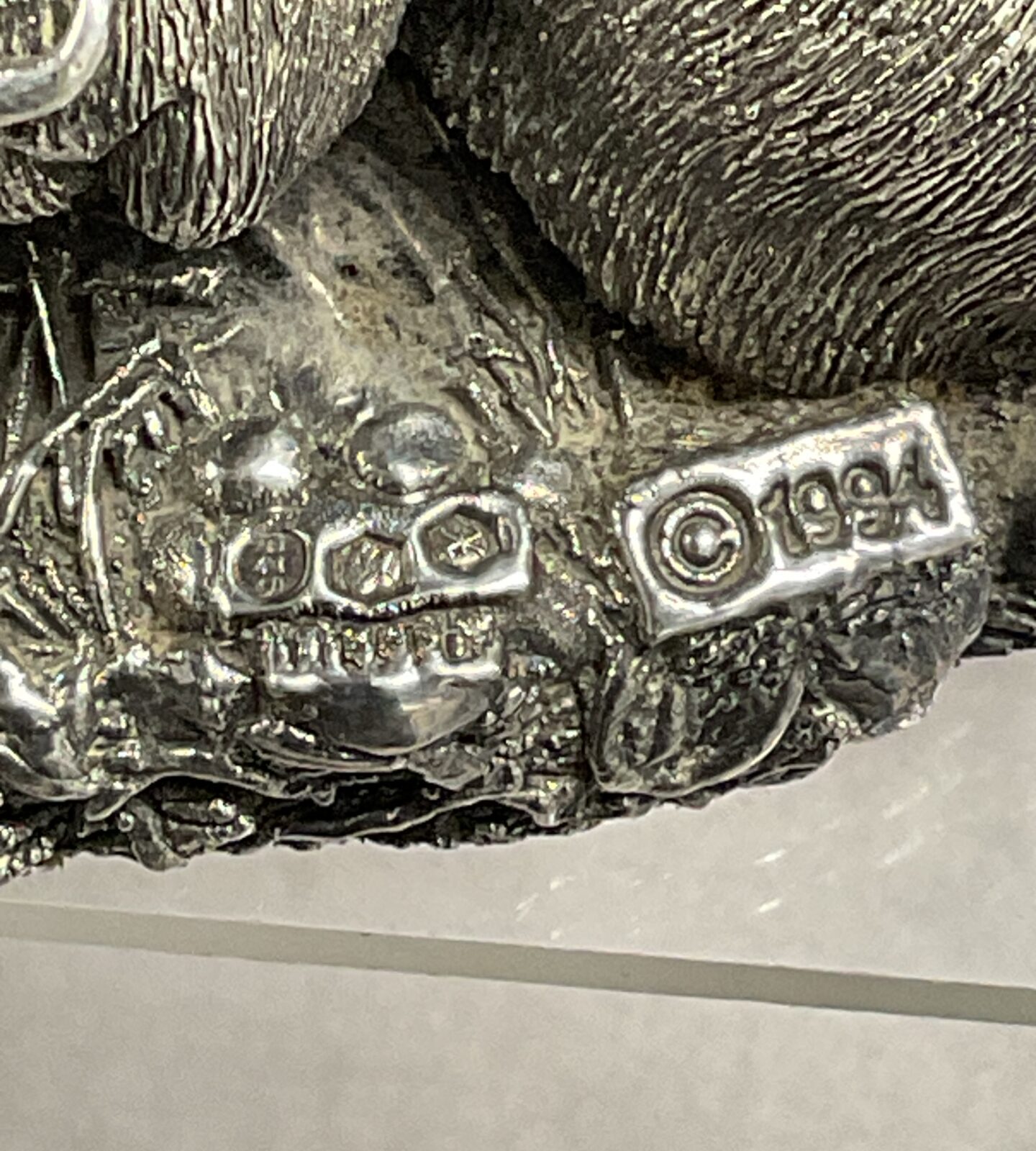 hallmarked silver country artists pig - Image 2