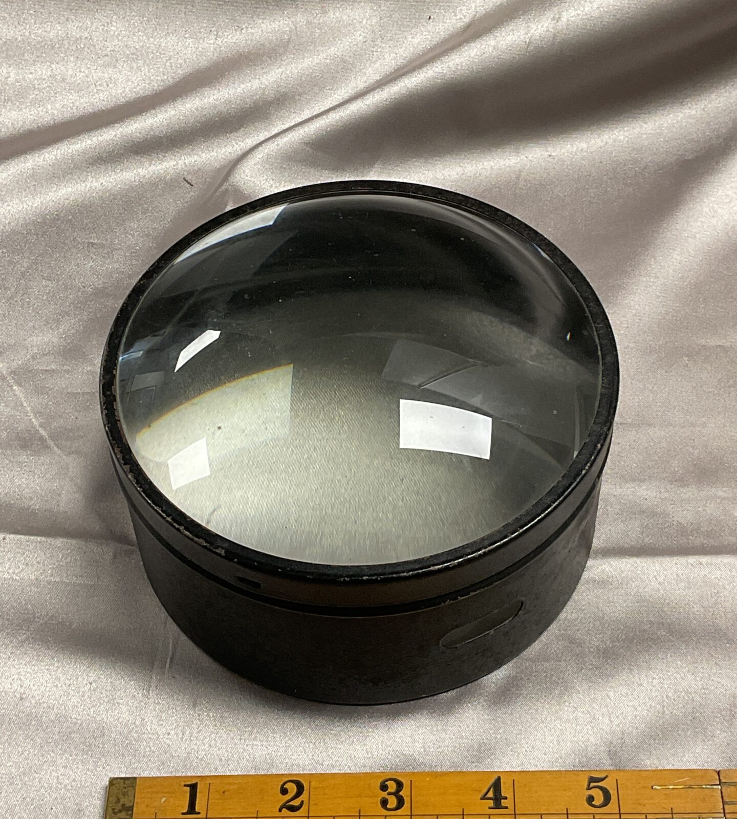 Antique large condenser lens for magic lantern