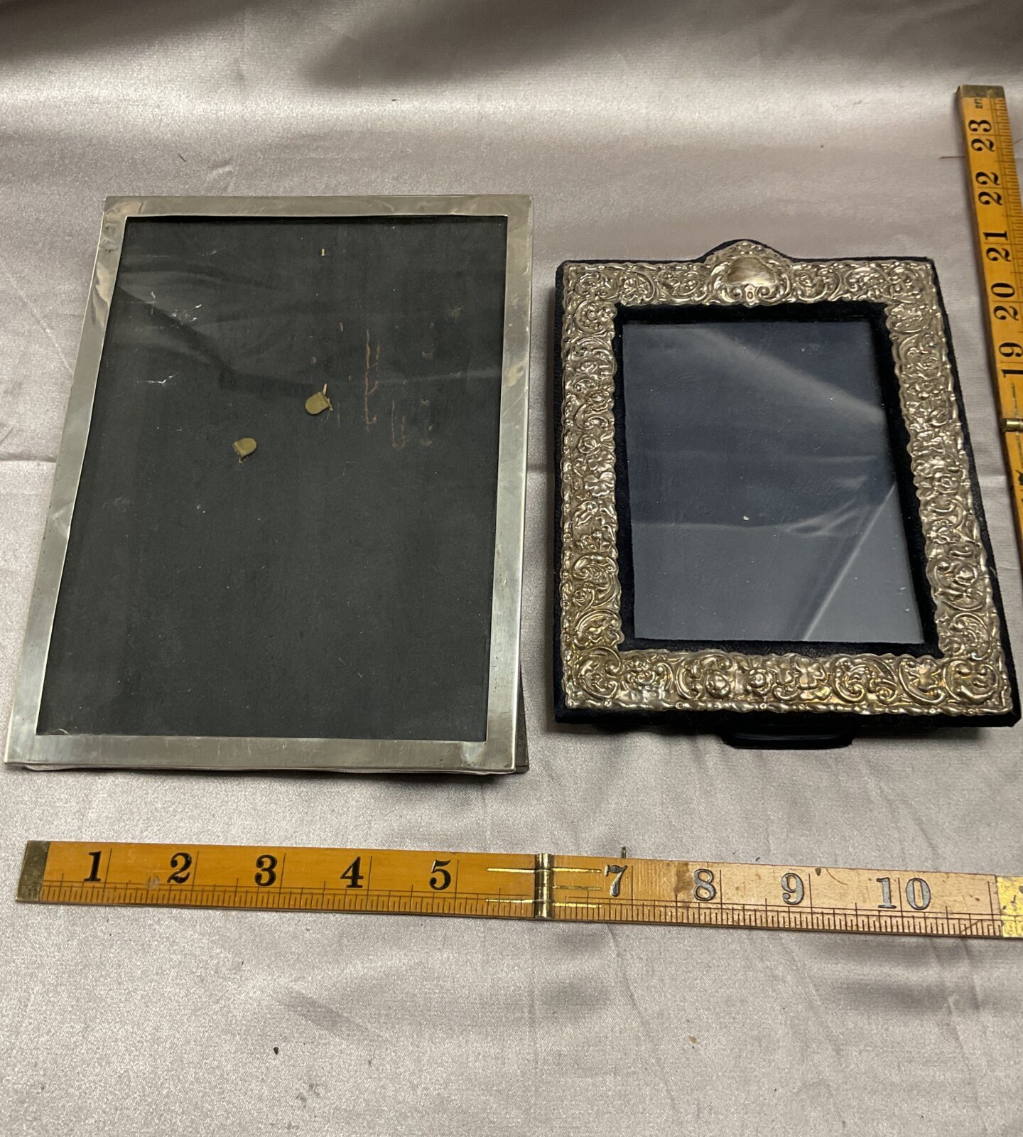Two Vintage Hallmarked silver photo frames