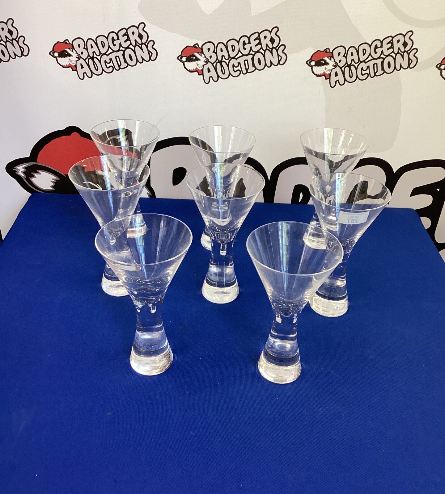 Eight Designer Cocktail Glasses