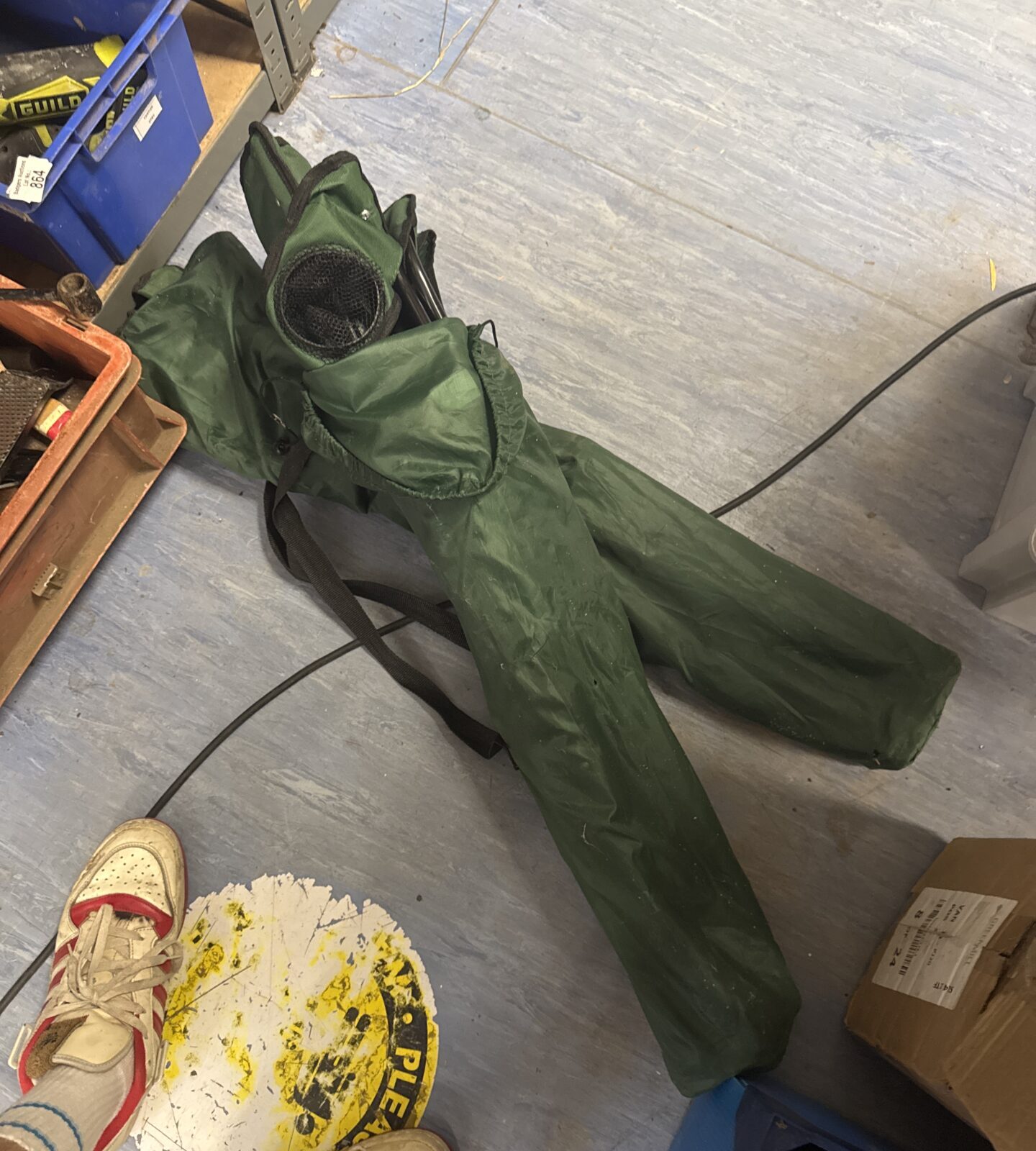 Two folding camping chairs