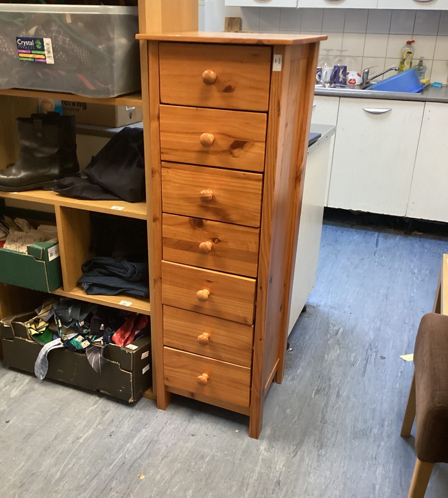 Seven drawer Pine chest of drawers