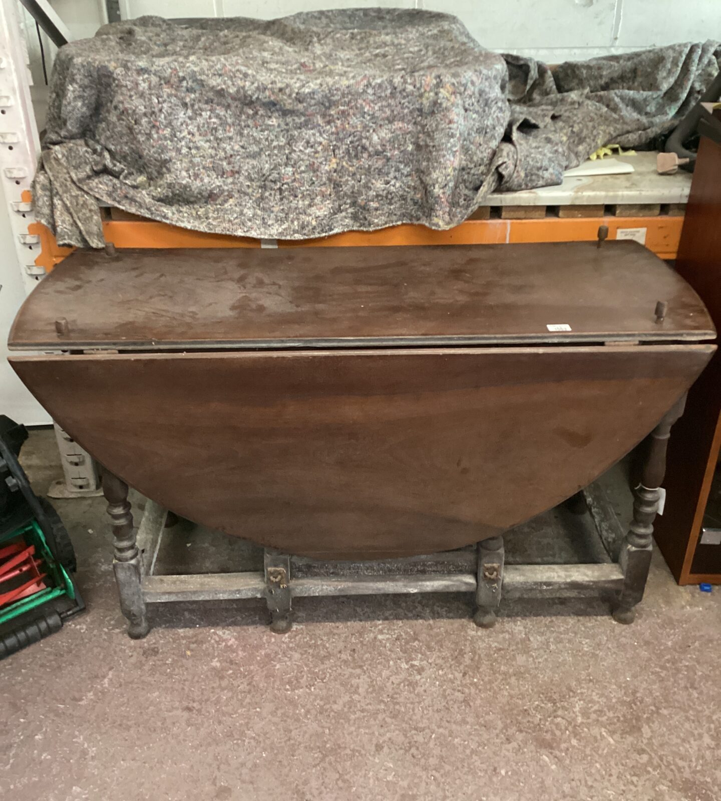 Antique dark wood gate-leg ships table