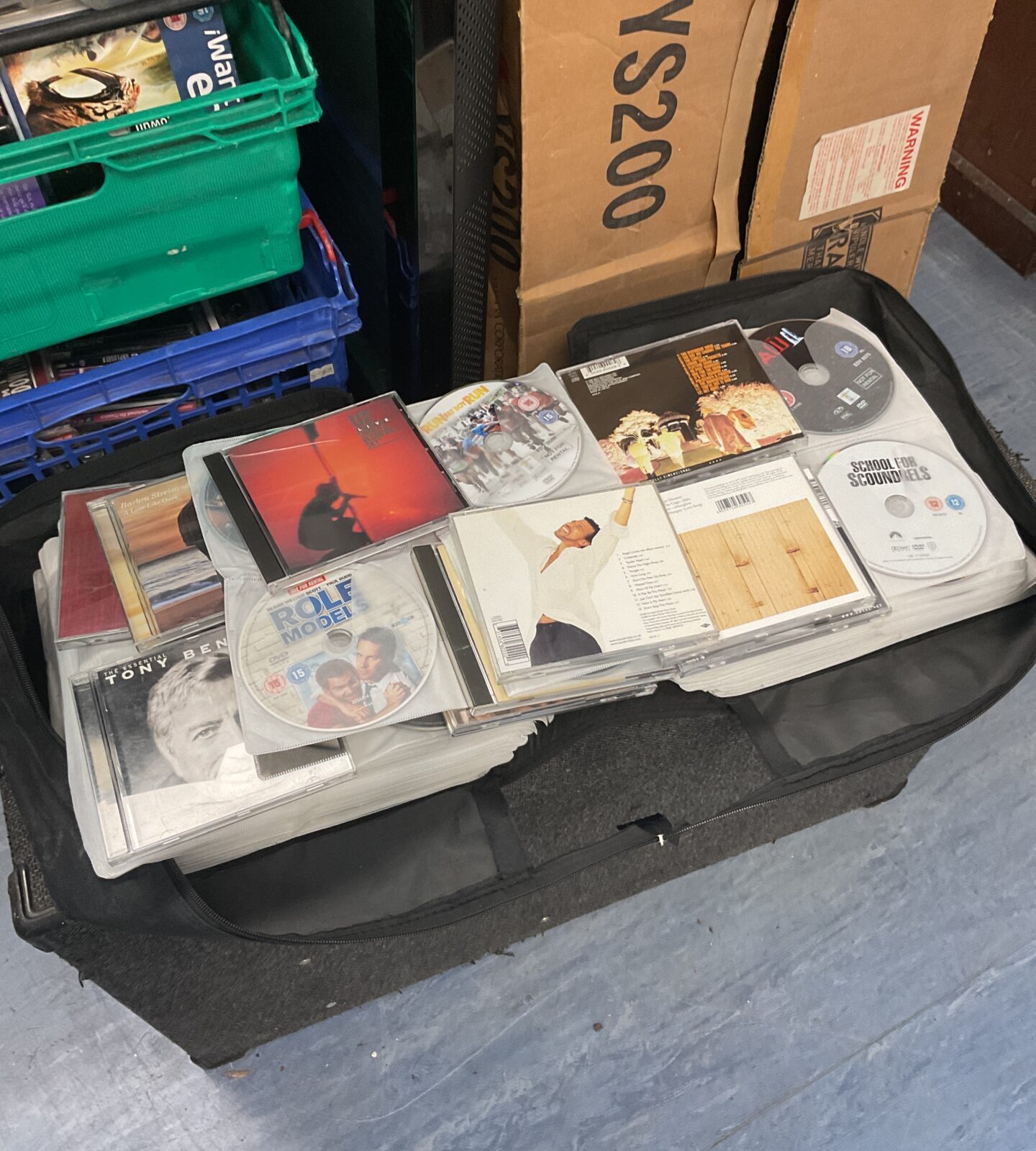 Large wallet full of music cds & dvds