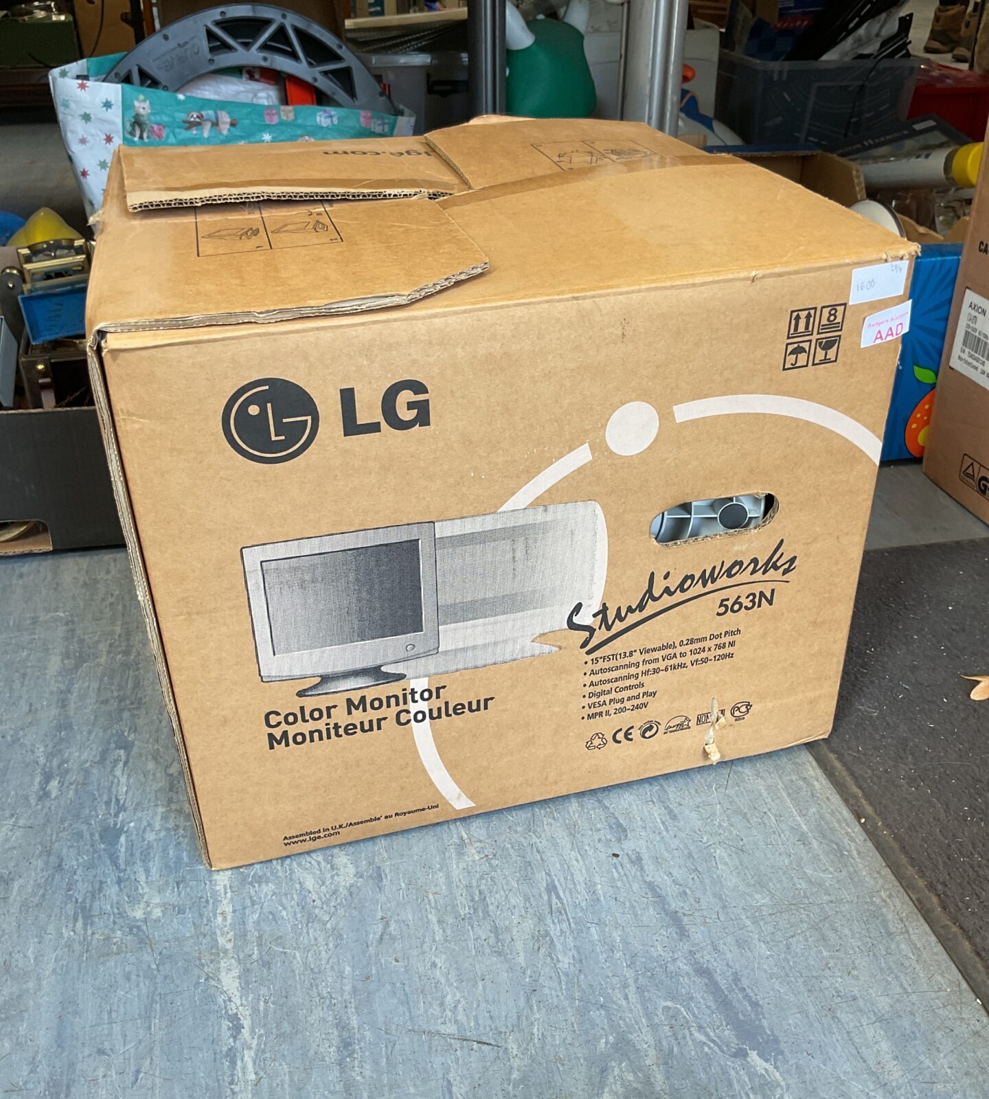Lg 15” colour monitor boxed