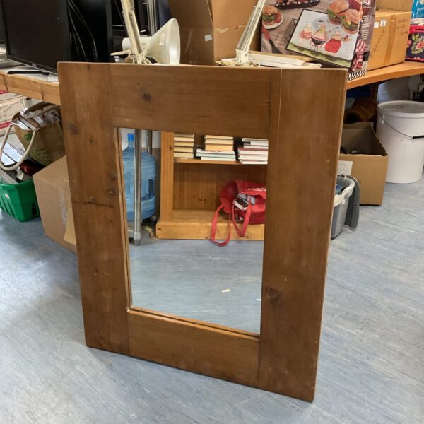 Solid oak framed mirror