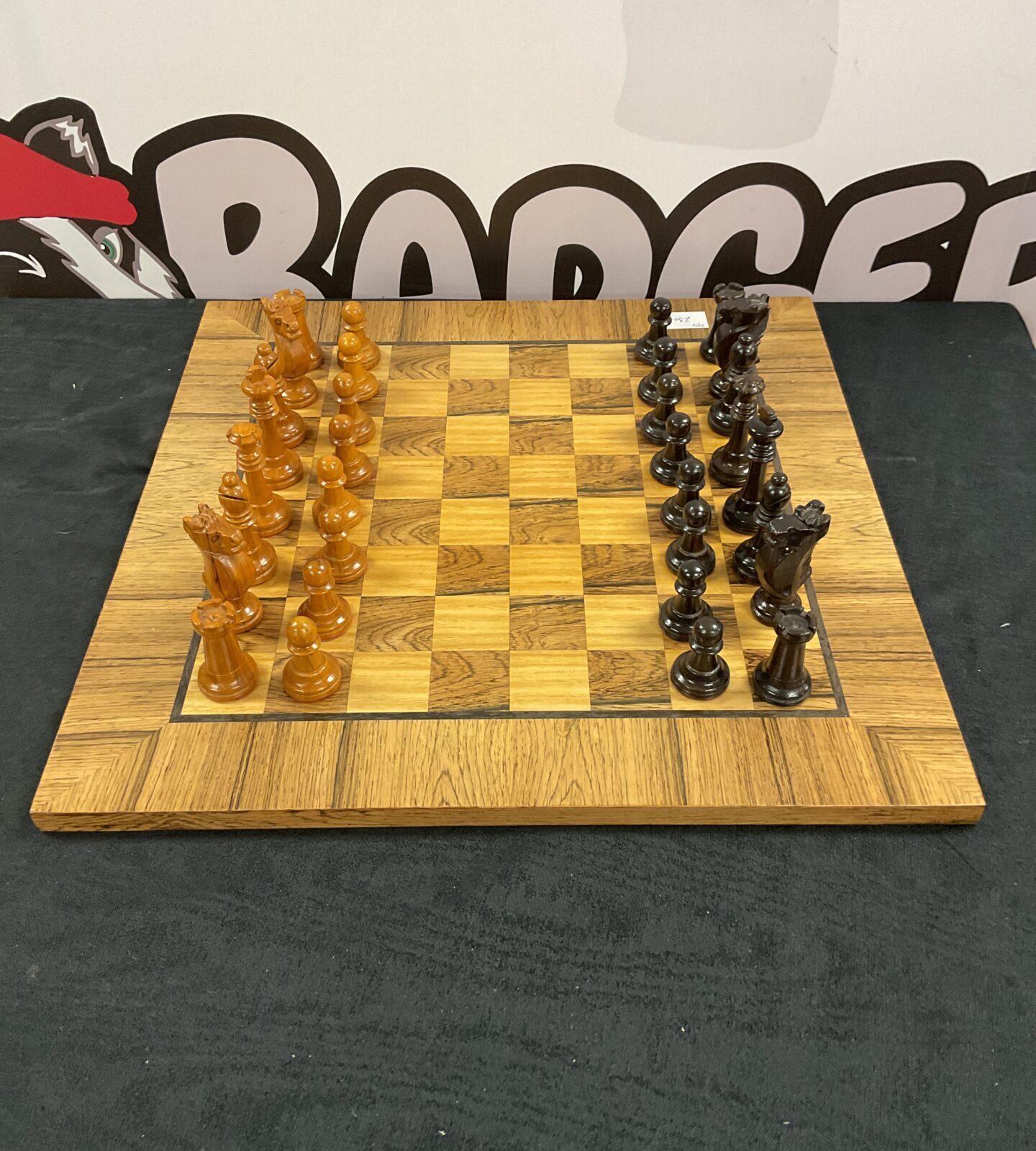 Hand made wooden chess set