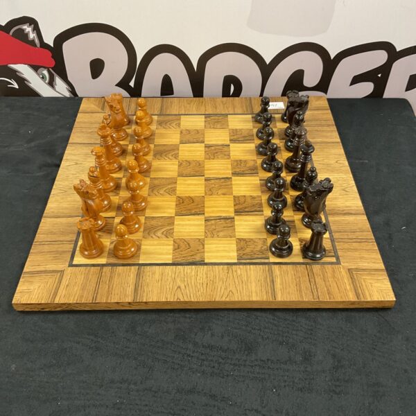 Hand made wooden chess set