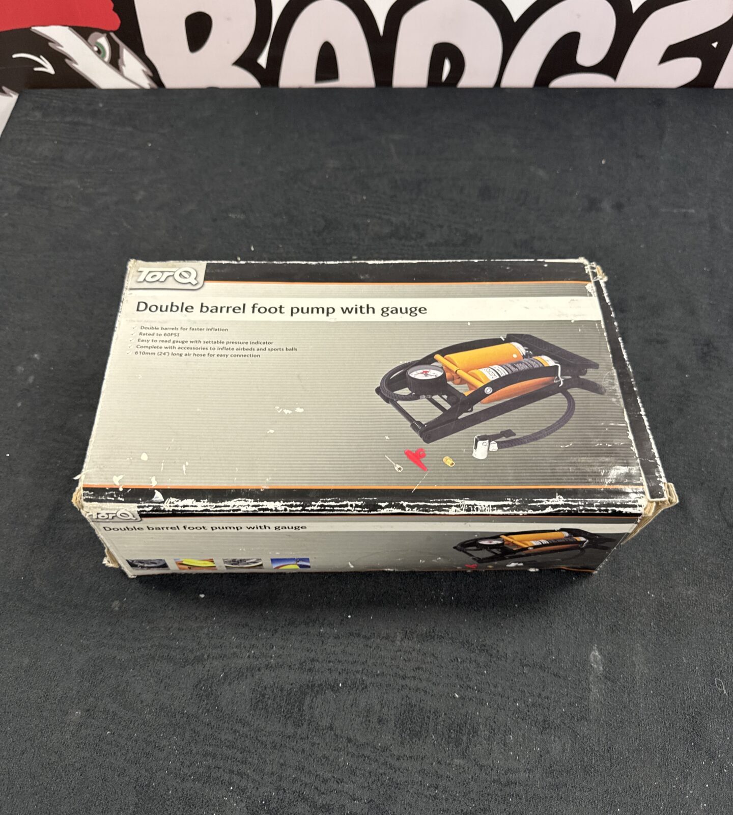 Torq double barrel foot pump