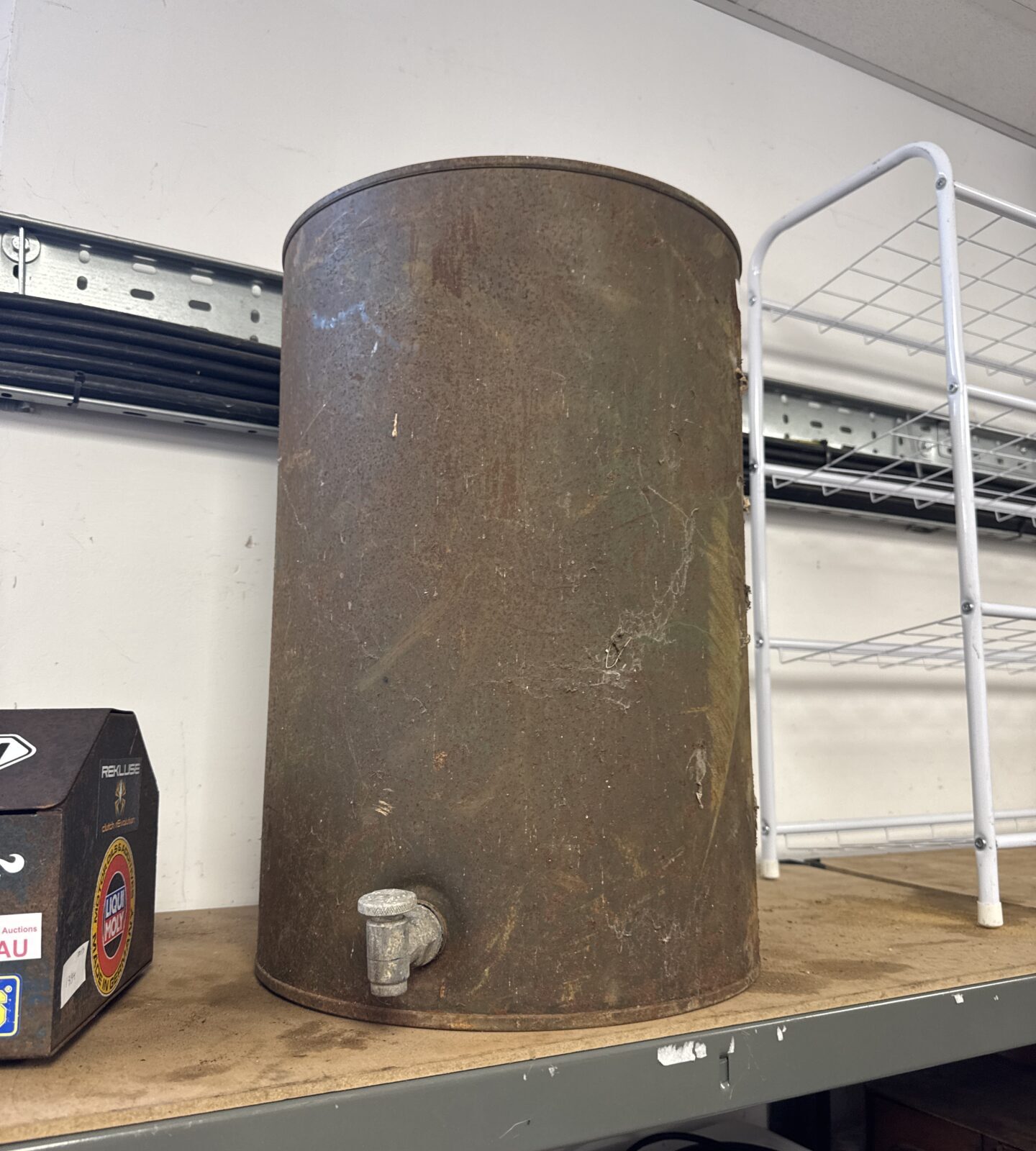 Vintage metal water tank