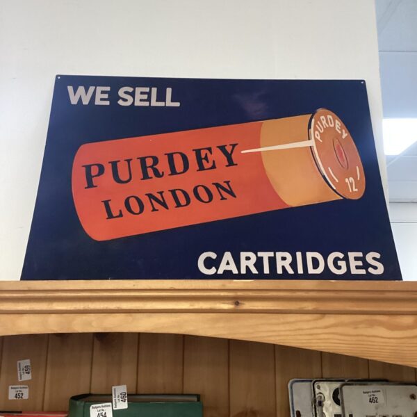 purdey shotgun cartridge sign