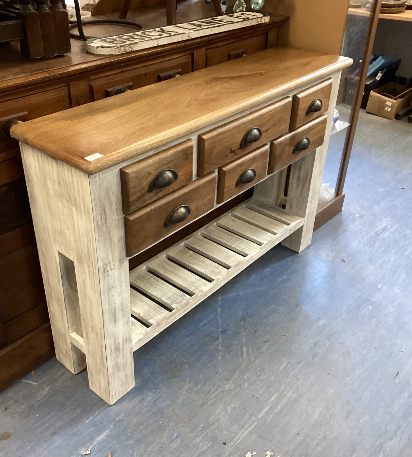 French Style Royale Console Table with Five Drawers 30Dx 125Wx 85H
