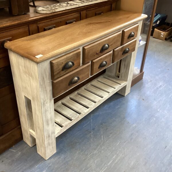 French Style Royale Console Table with Five Drawers 30Dx 125Wx 85H